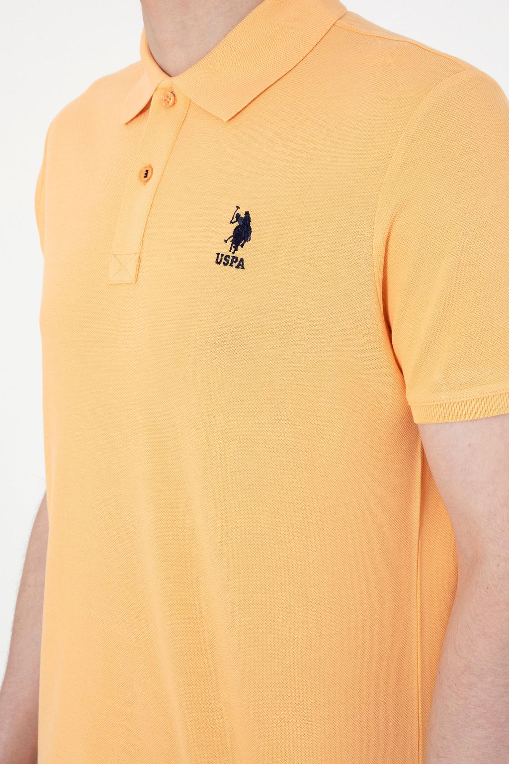 Erkek Regular Fit Polo Yaka Turuncu Basic Ti__rt - U.s. polo assn фото 14