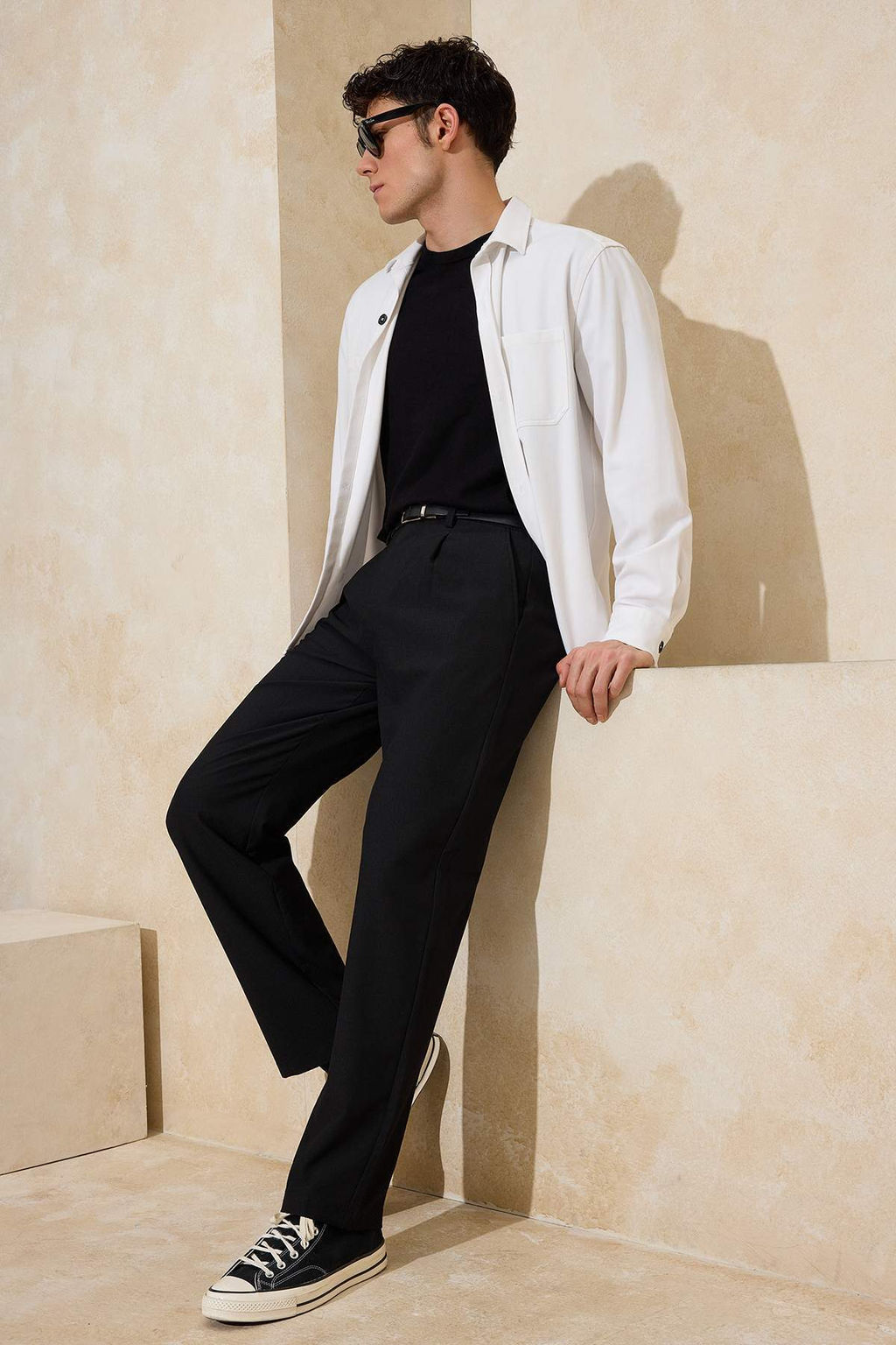 Siyah Erkek Gofre Mevsimlik Kumas Pantolon TMNSS26PL00005 - Trendyolmilla фото 10