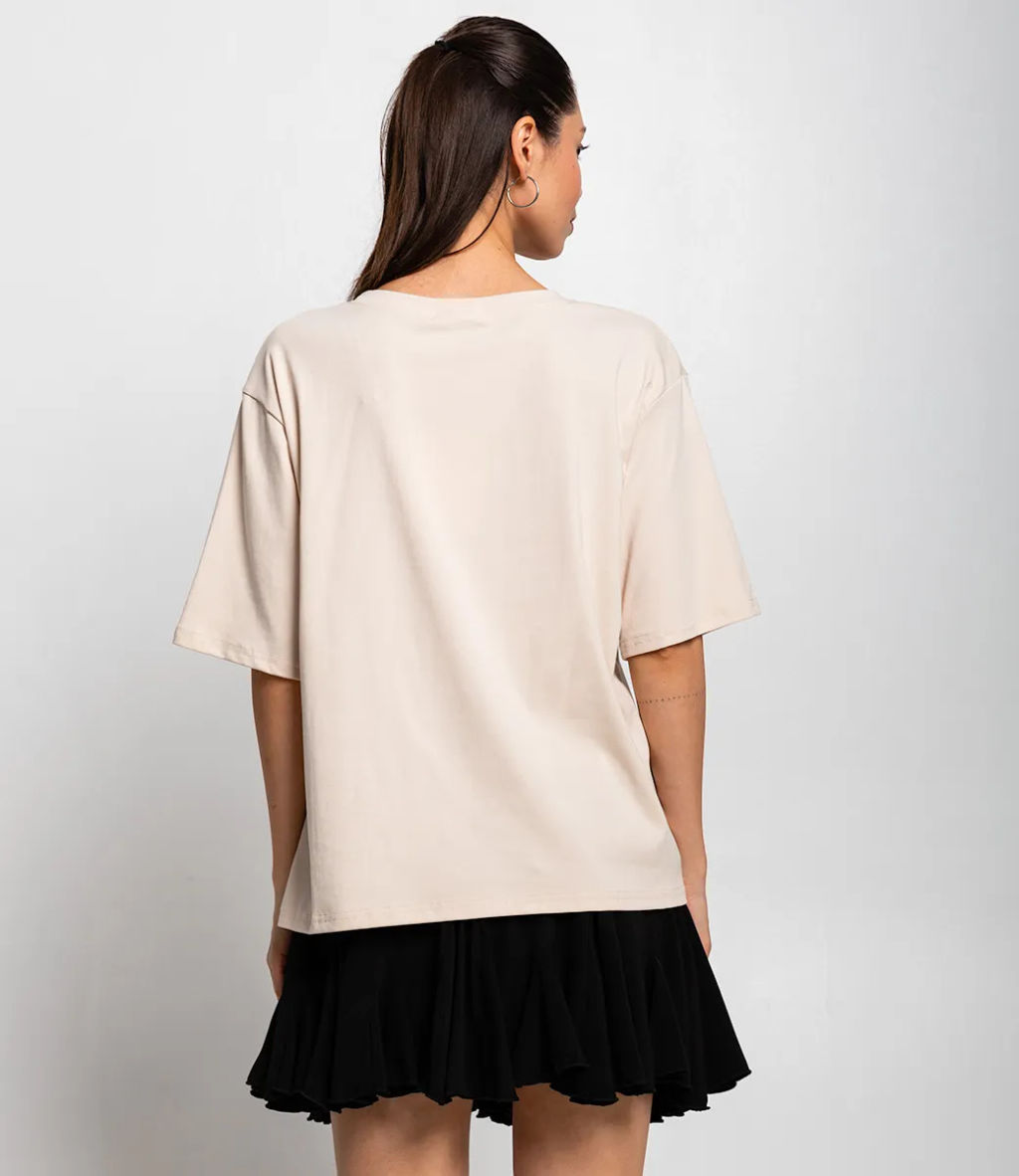 Футболка #КТ8130, светло-бежевый - Dommod фото 3