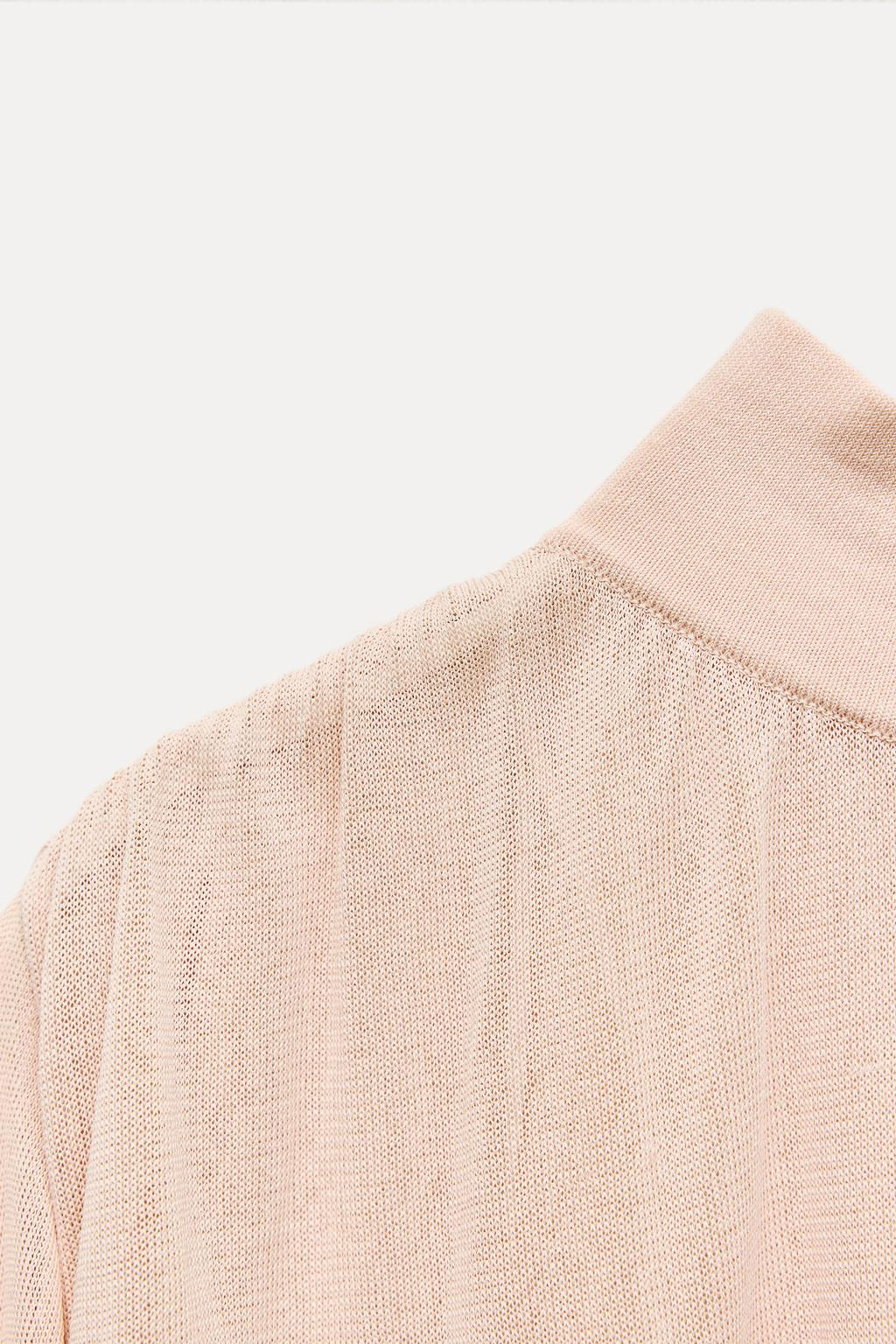 FINE KNIT MOCK TURTLENECK SWEATER - Zara фото 7