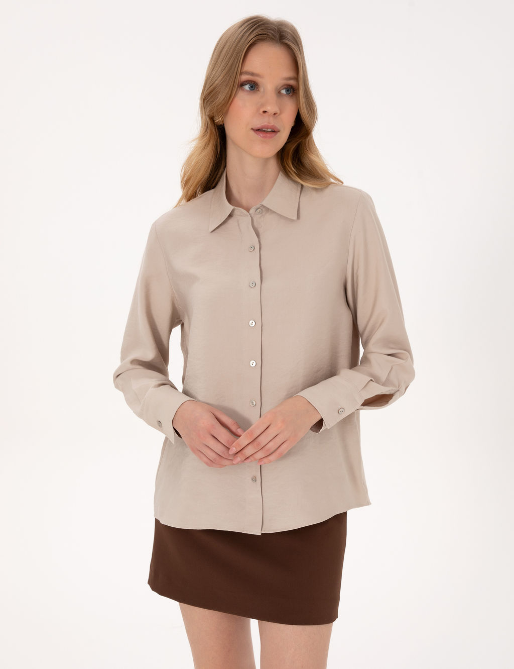 Vizon Modal Kar___ml_ Comfort Fit Uzun Kollu G_mlek