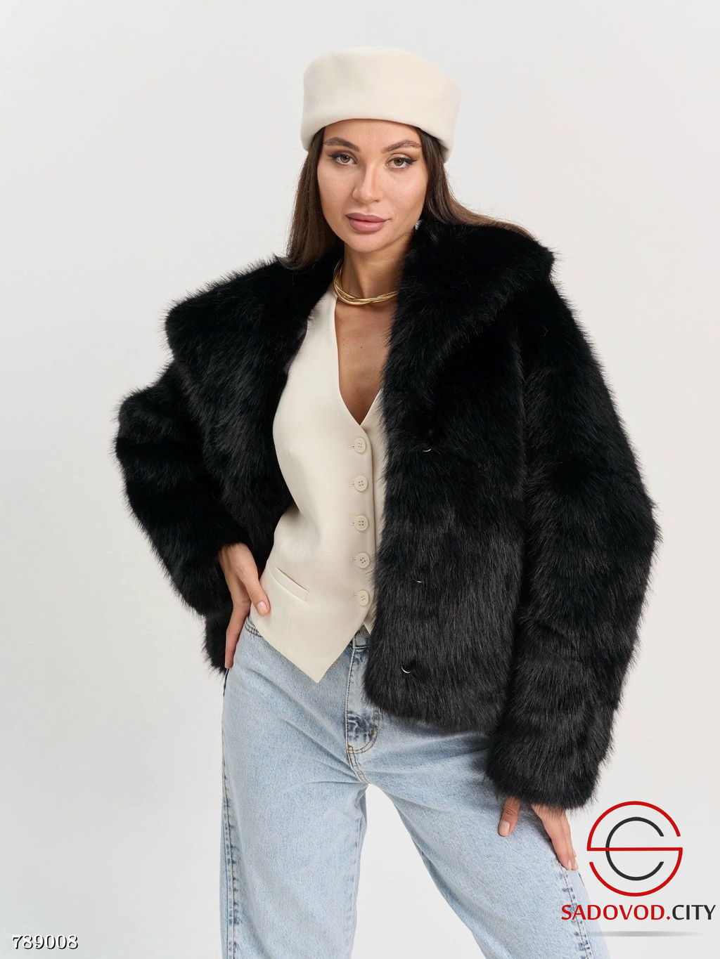 Шуба искусственная женская - Bruno фото 4