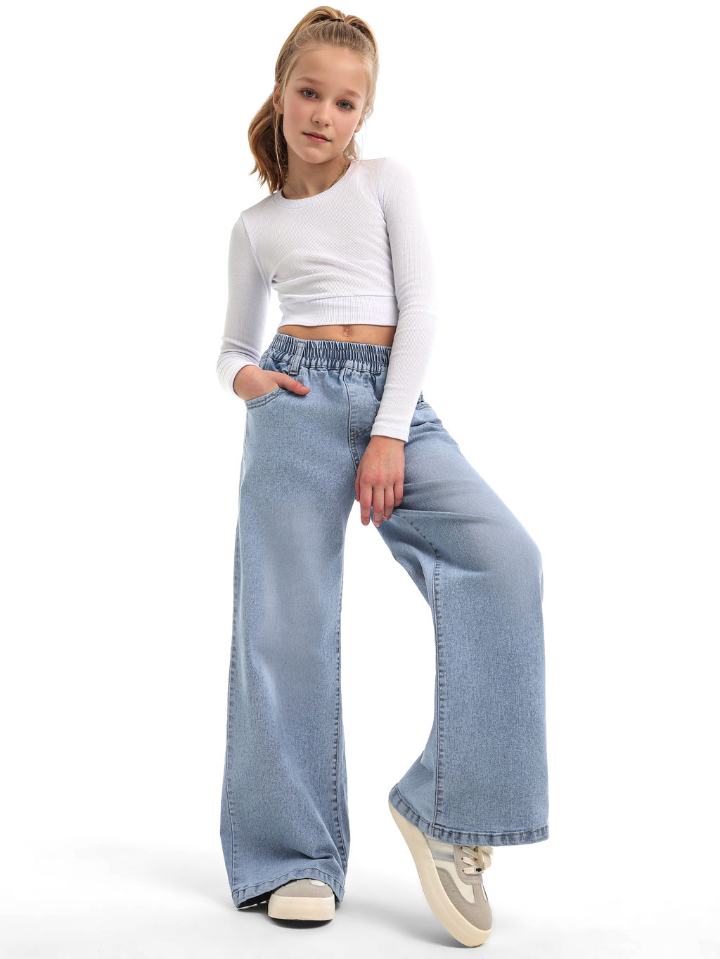 Джинсы-палаццо для девочек - СИНЯЯ МОДА фото 10