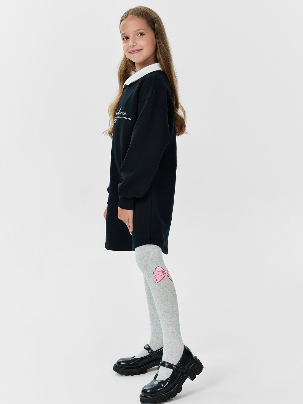 Цена за 3 пары! Колготки детские серые с бантиками - Mark formelle фото 2