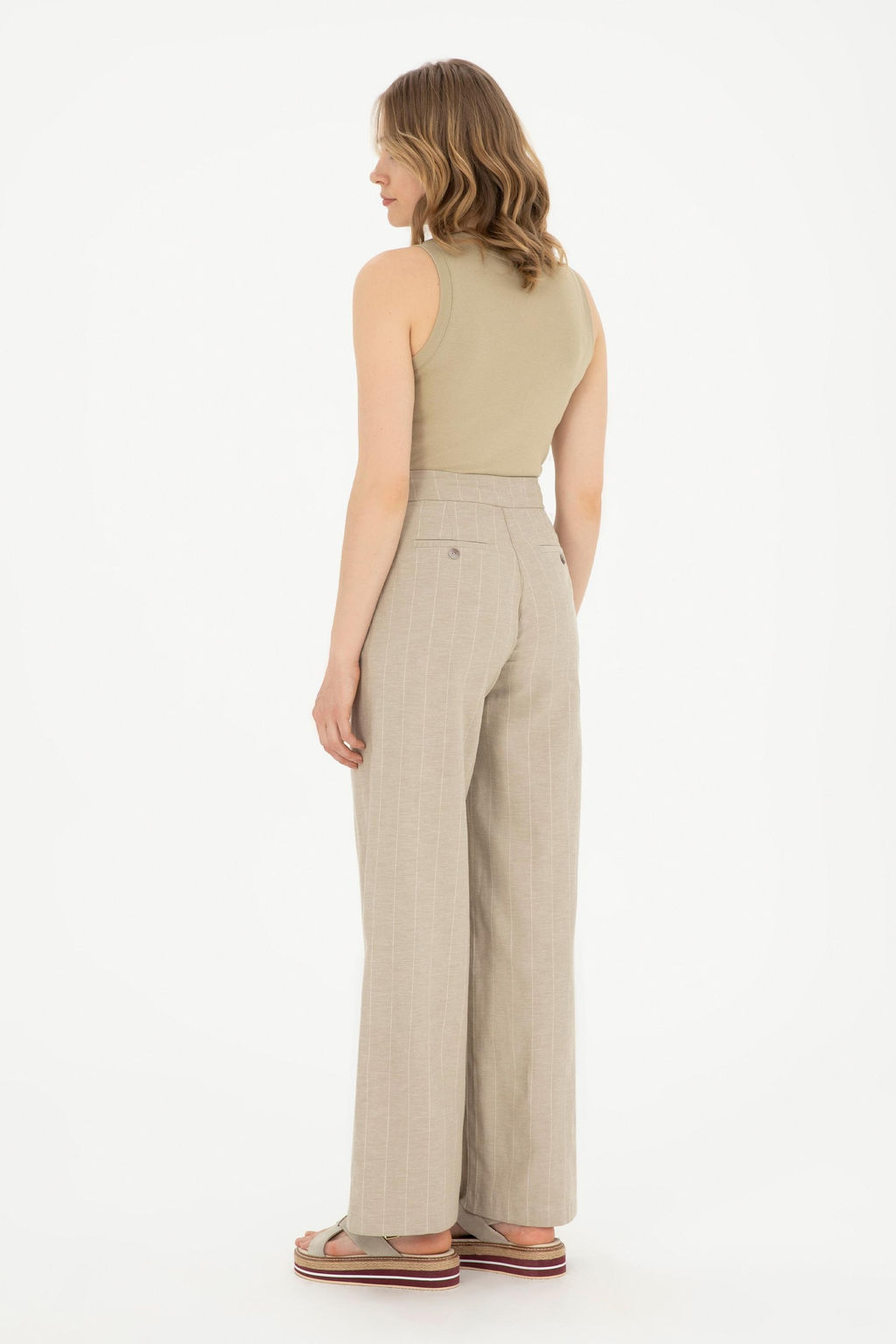 Женские брюки цвета хаки из парусины Неожиданная скидка в корзине - U.s. polo assn фото 4