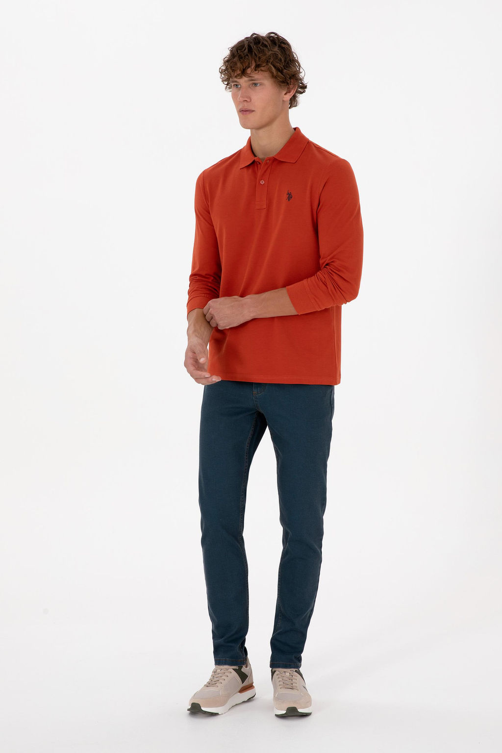 Erkek Kiremit Basic Sweatshirt Sepette S_rpriz _ndirim