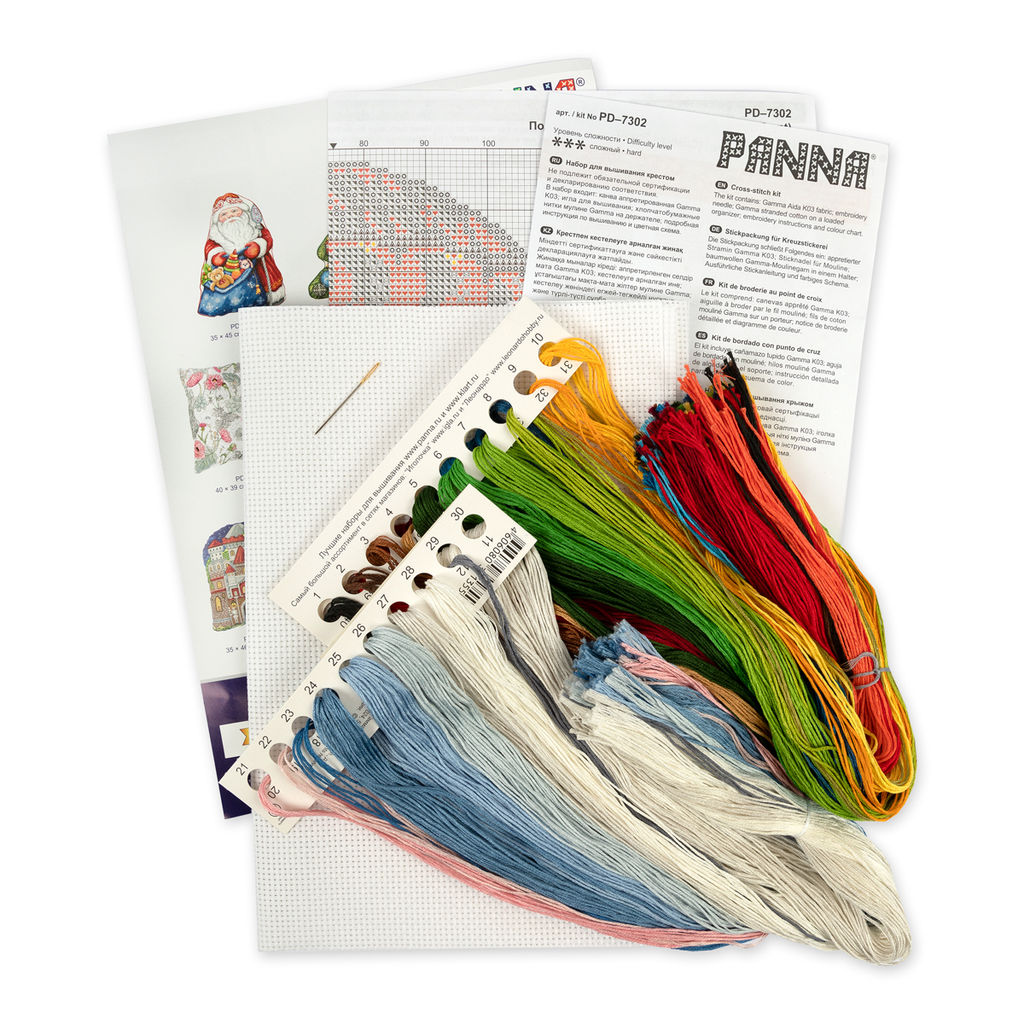 Набор для вышивания PANNA PD-7302 Подушка. Снеговик 34 х 45.5 см