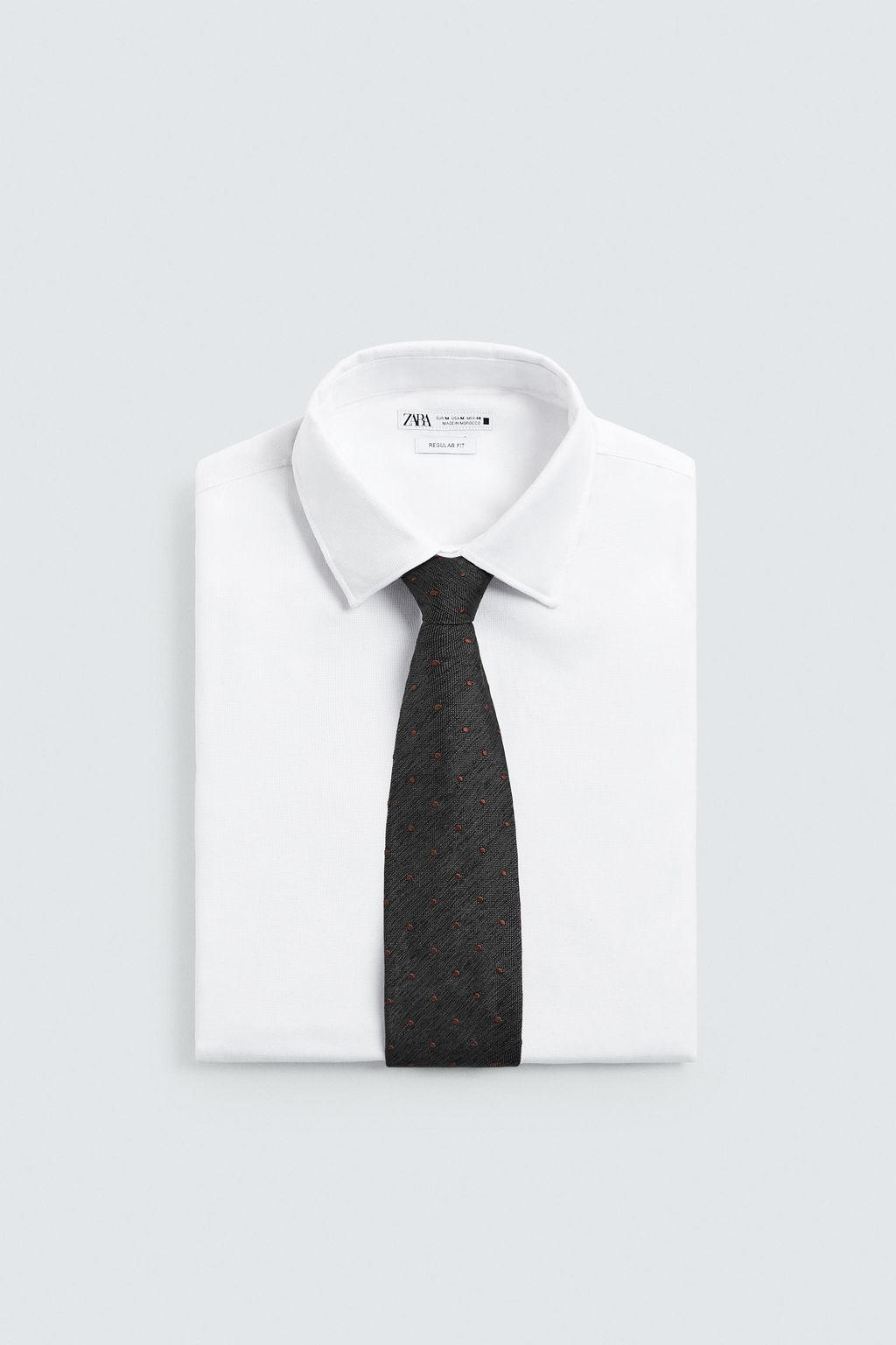 CORBATA JACQUARD LUNARES 100% SEDA / Marr?n - Zara фото 4