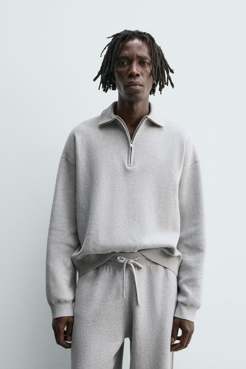KNIT QUARTER-ZIP POLO SHIRT - Zara фото 2
