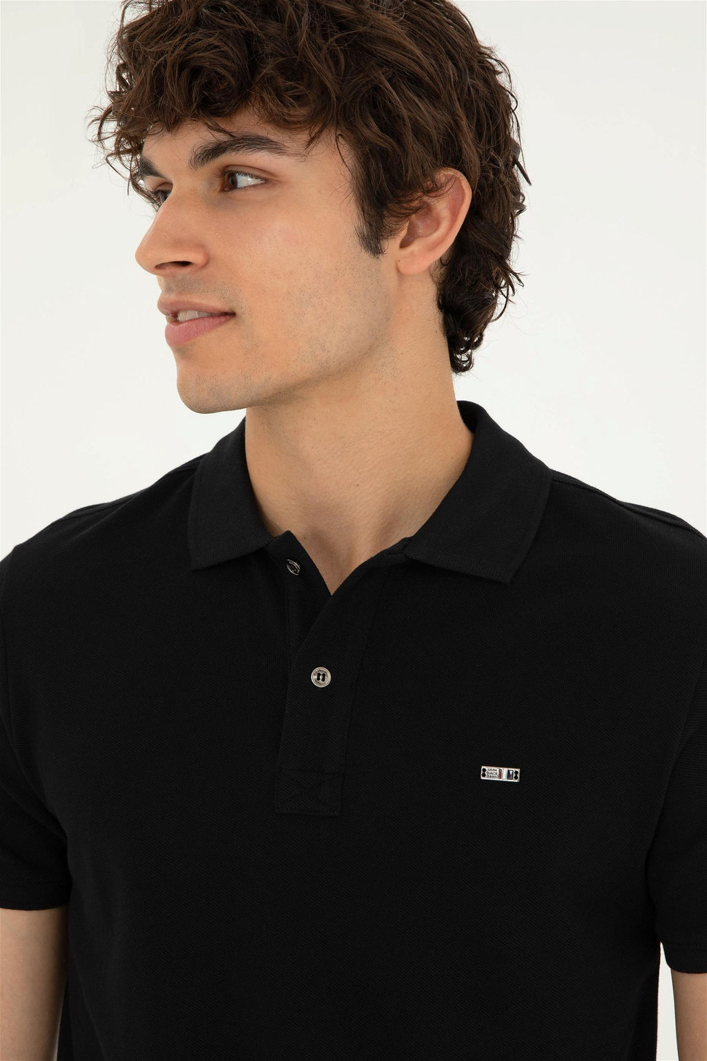 Мужская черная базовая футболка - U.s. polo assn фото 2