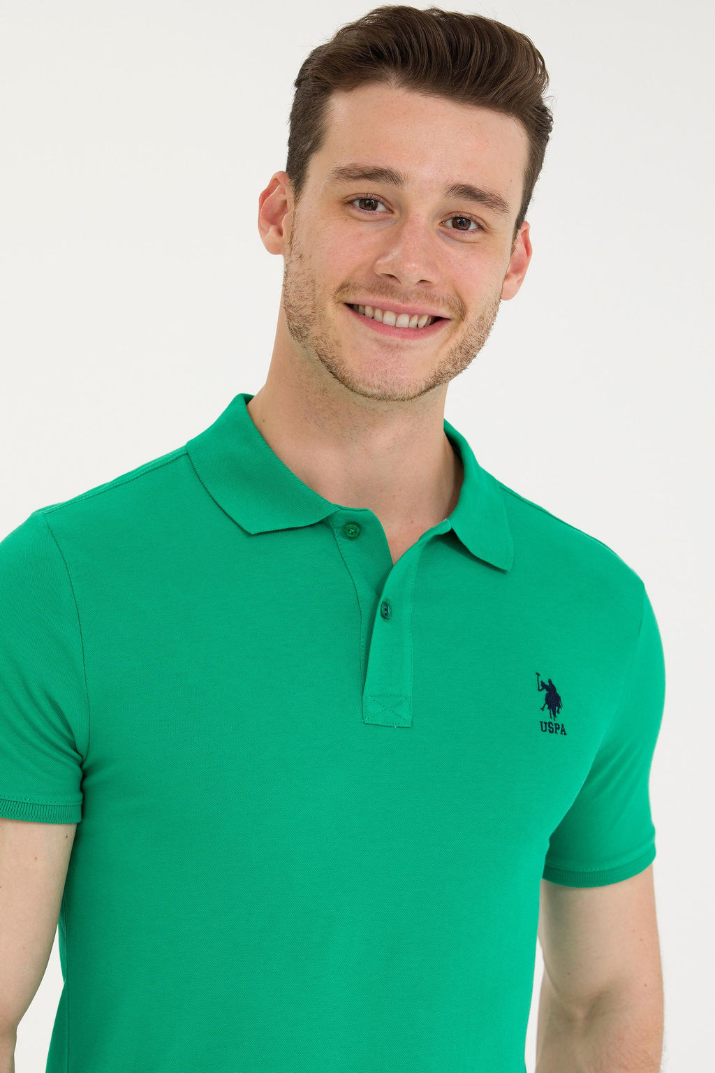 Мужская зеленая базовая футболка - U.s. polo assn фото 3