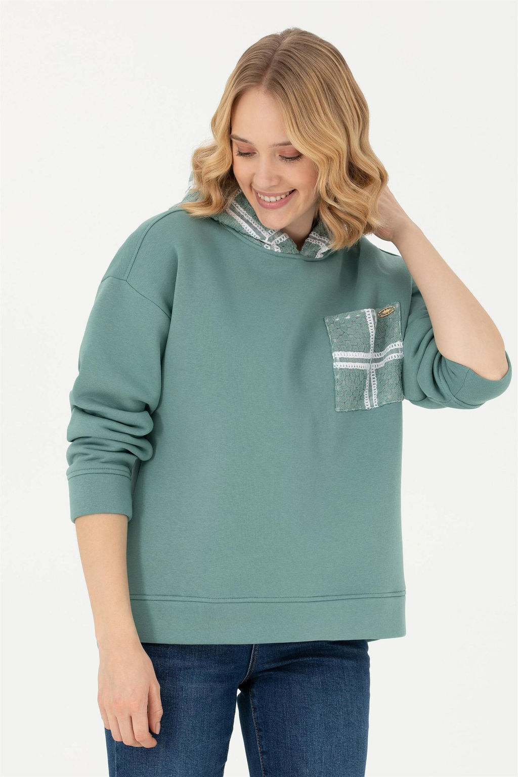 Женский мятный свитшот - U.s. polo assn фото 3