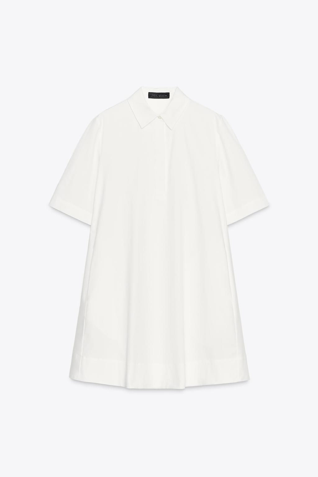 ZW COLLECTION POPLIN SHORT DRESS - Zara фото 6