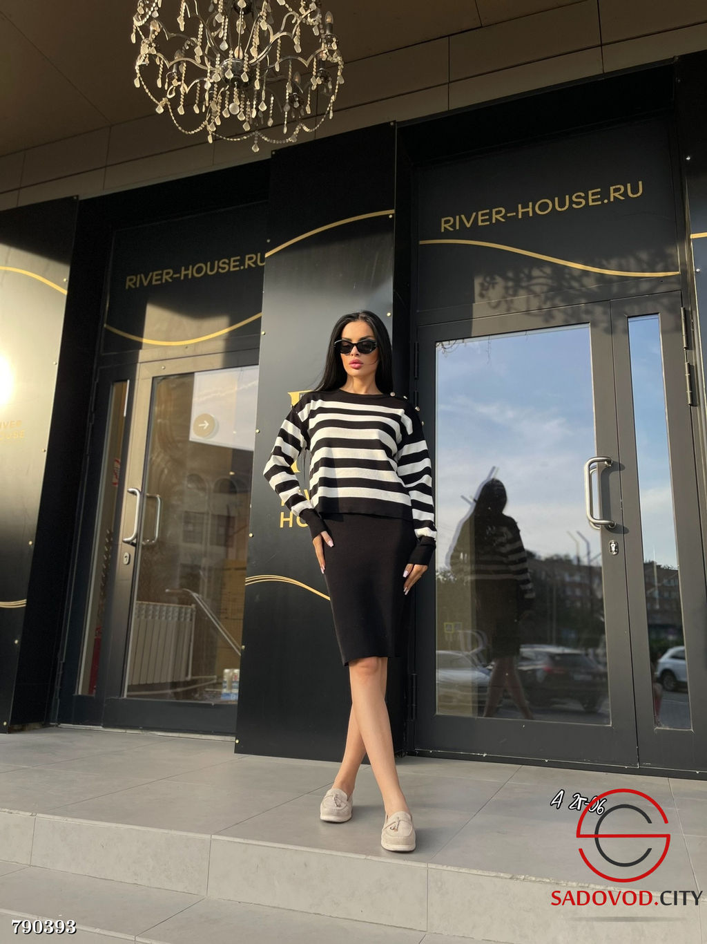 Женское платье с кофтой в полоску - Bruno фото 4