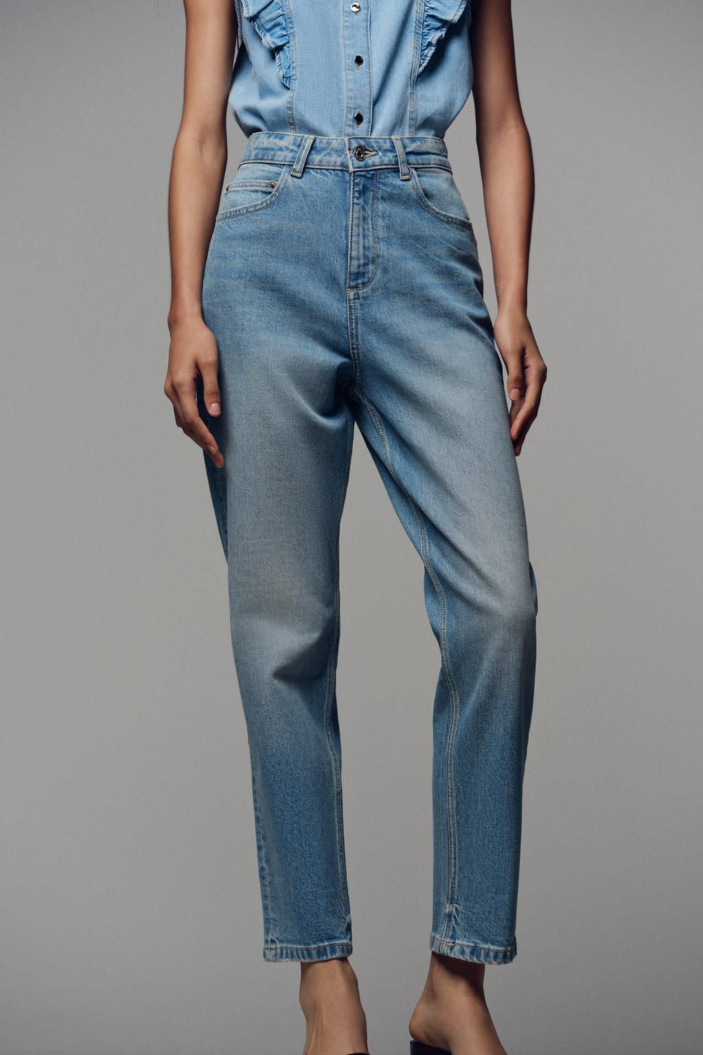 Z.01 MOM FIT COMFORT HIGH-WAIST JEANS - Zara фото 13