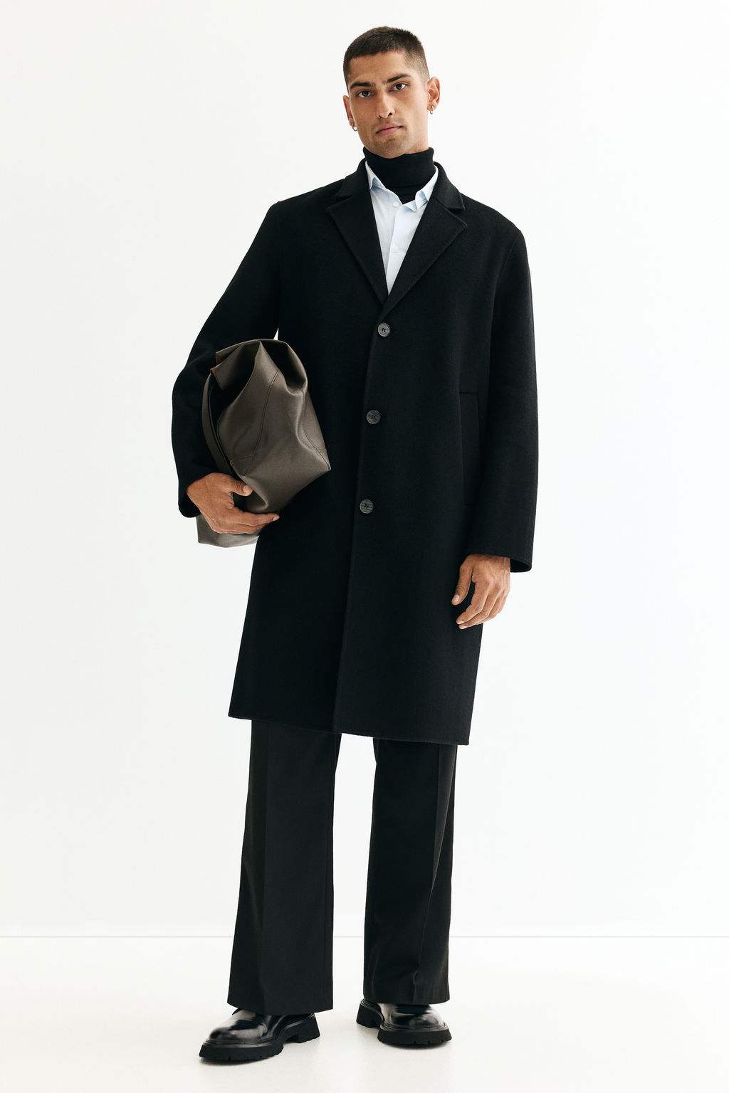 Single-breasted wool coat - H&m фото 2