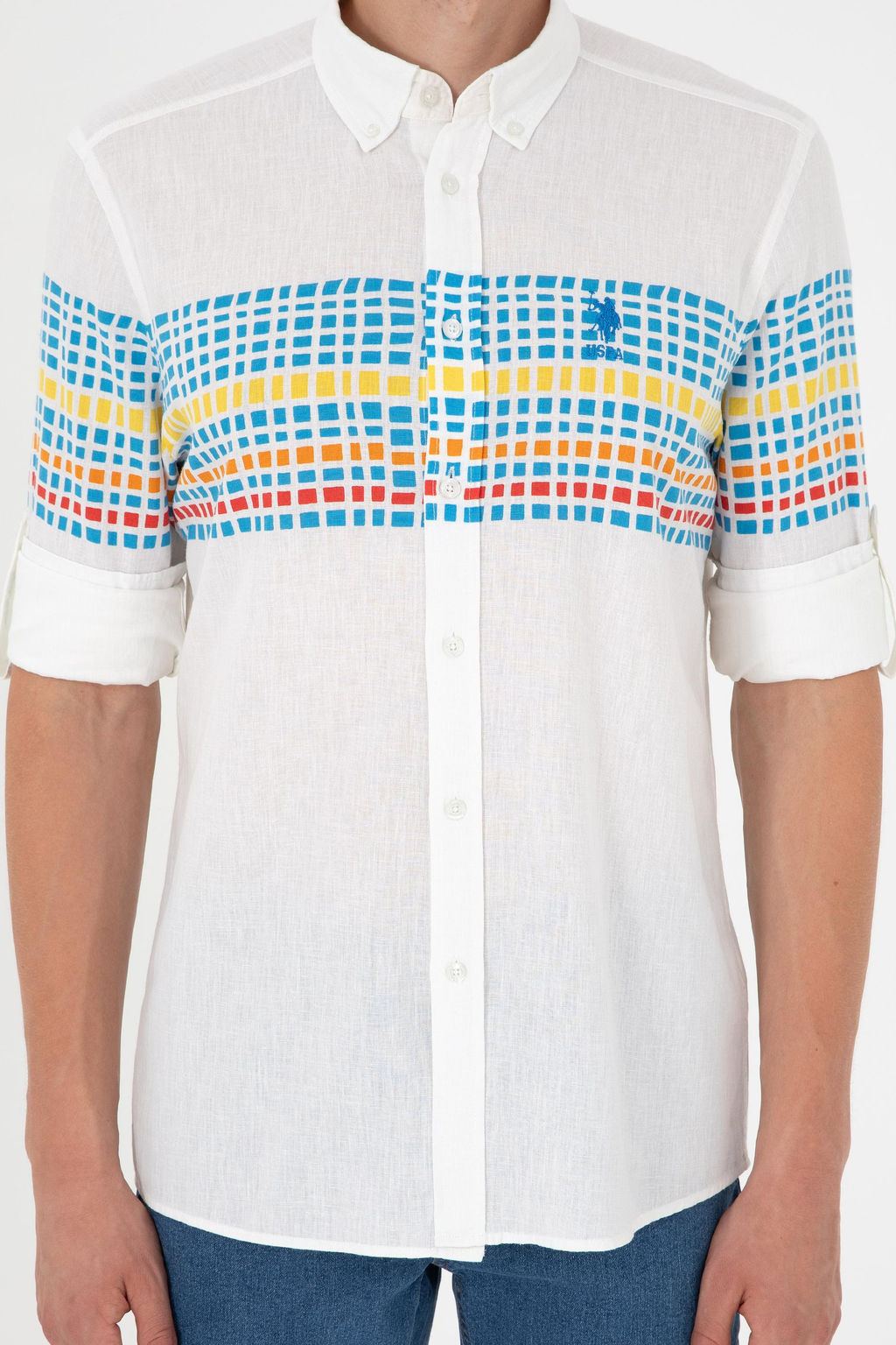 Мужская рубашка Saks с длинным рукавом - U.s. polo assn фото 6