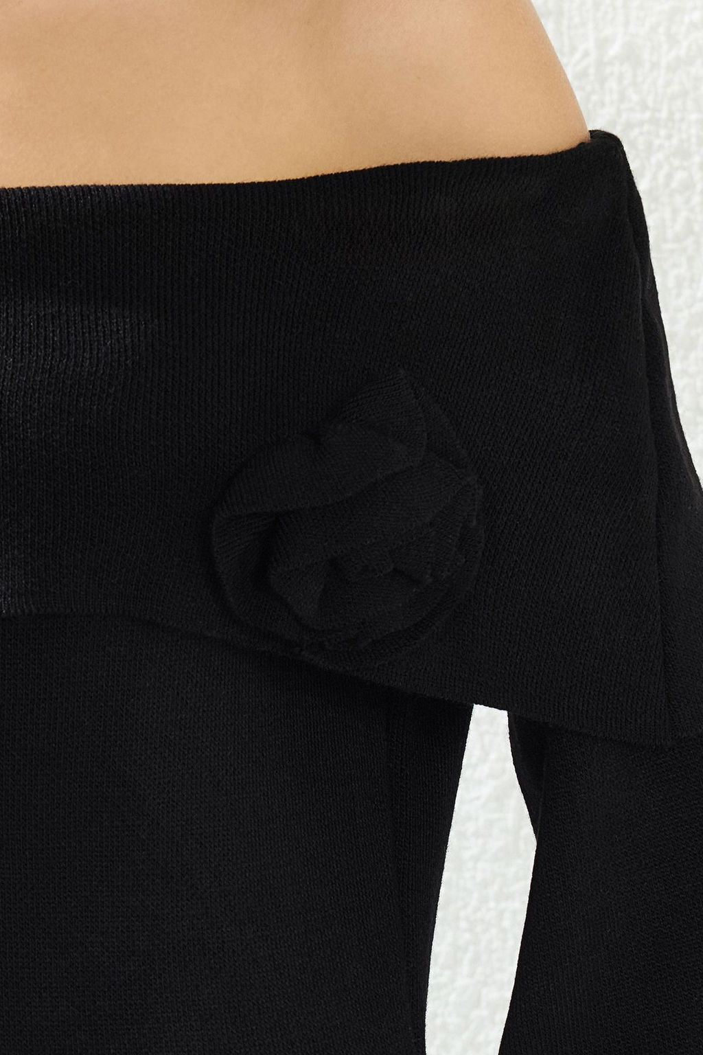 Bordo Gul Detayl? Carmen Yaka Triko Kazak TWOAW25KZ00373 - Trendyolmilla фото 15