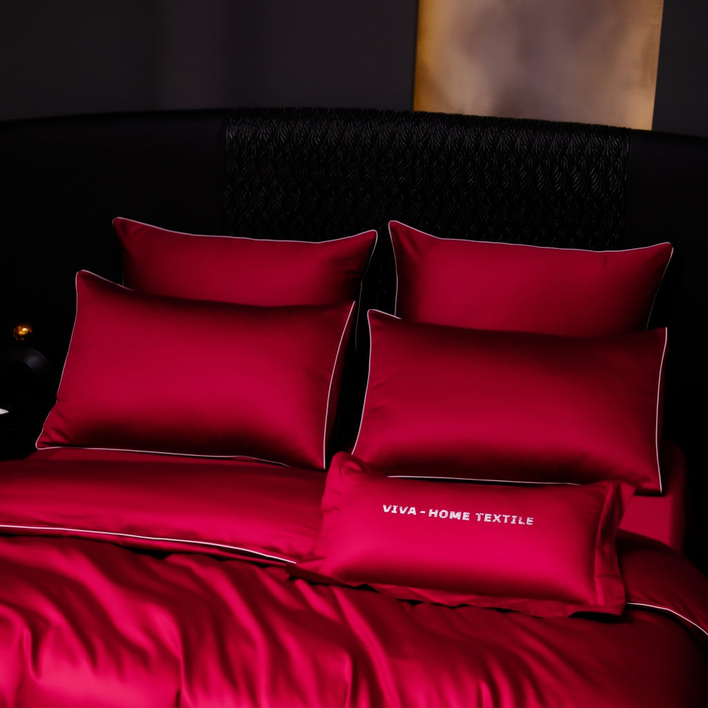 Комплект постельного белья Однотонный Сатин Премиум на резинке OCPR013 180*200*30;160*200*30;140*200*30 2 спальный 4 Наволочки