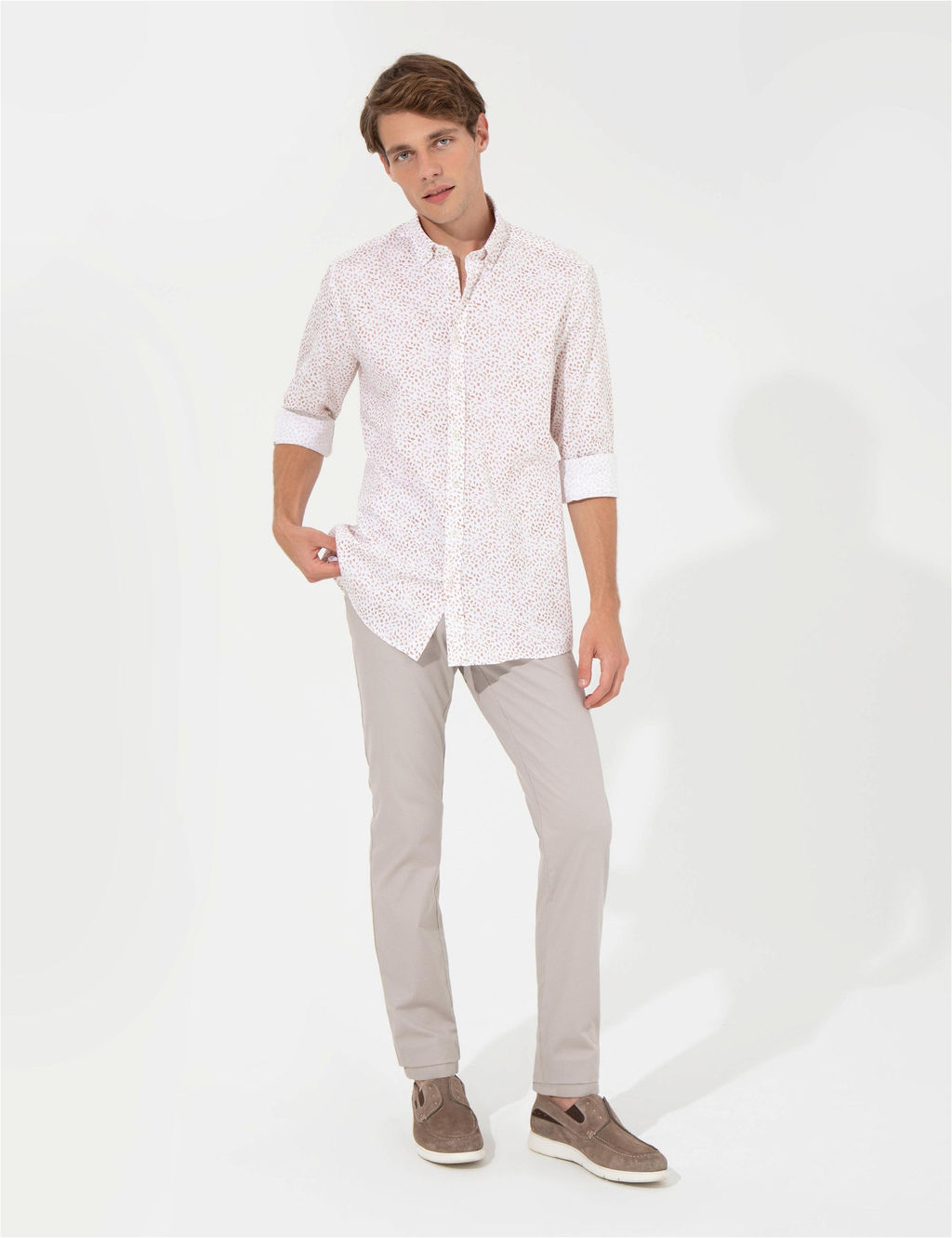 A__k Kahverengi Slim Fit Uzun Kollu G_mlek - Pierre cardin фото 4