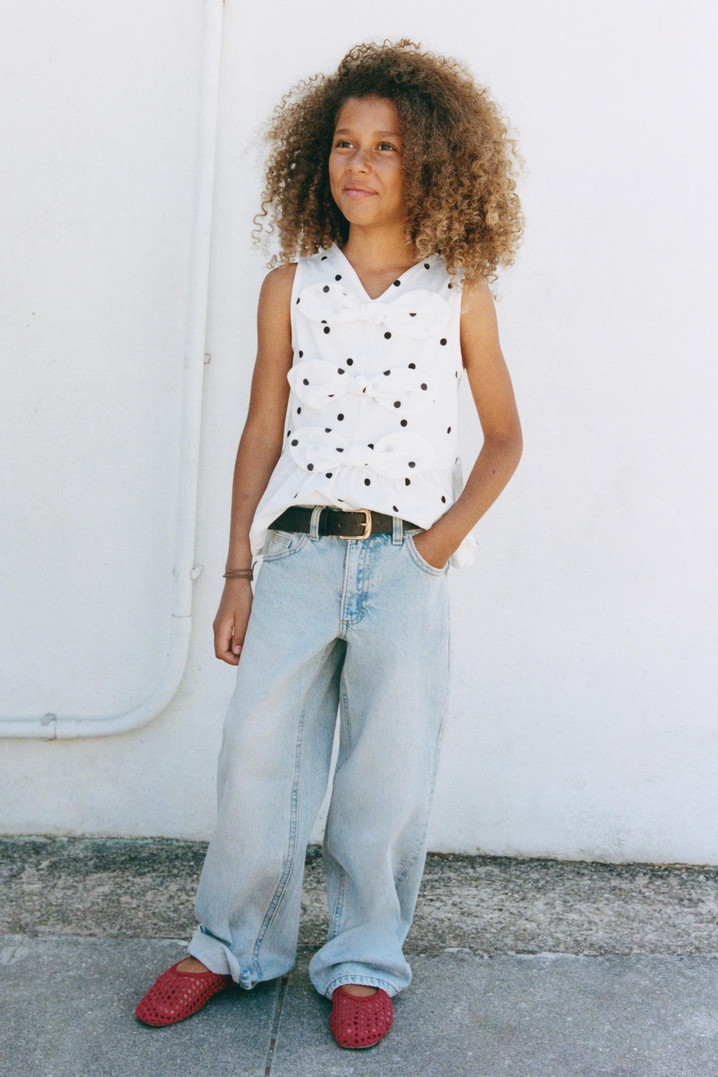 CONTRAST T-SHIRT WITH BOWS - Zara фото 6