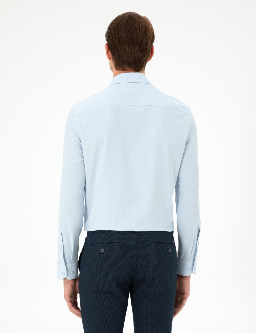 A__k Mavi Slim Fit Uzun Kollu G_mlek - Pierre cardin фото 5