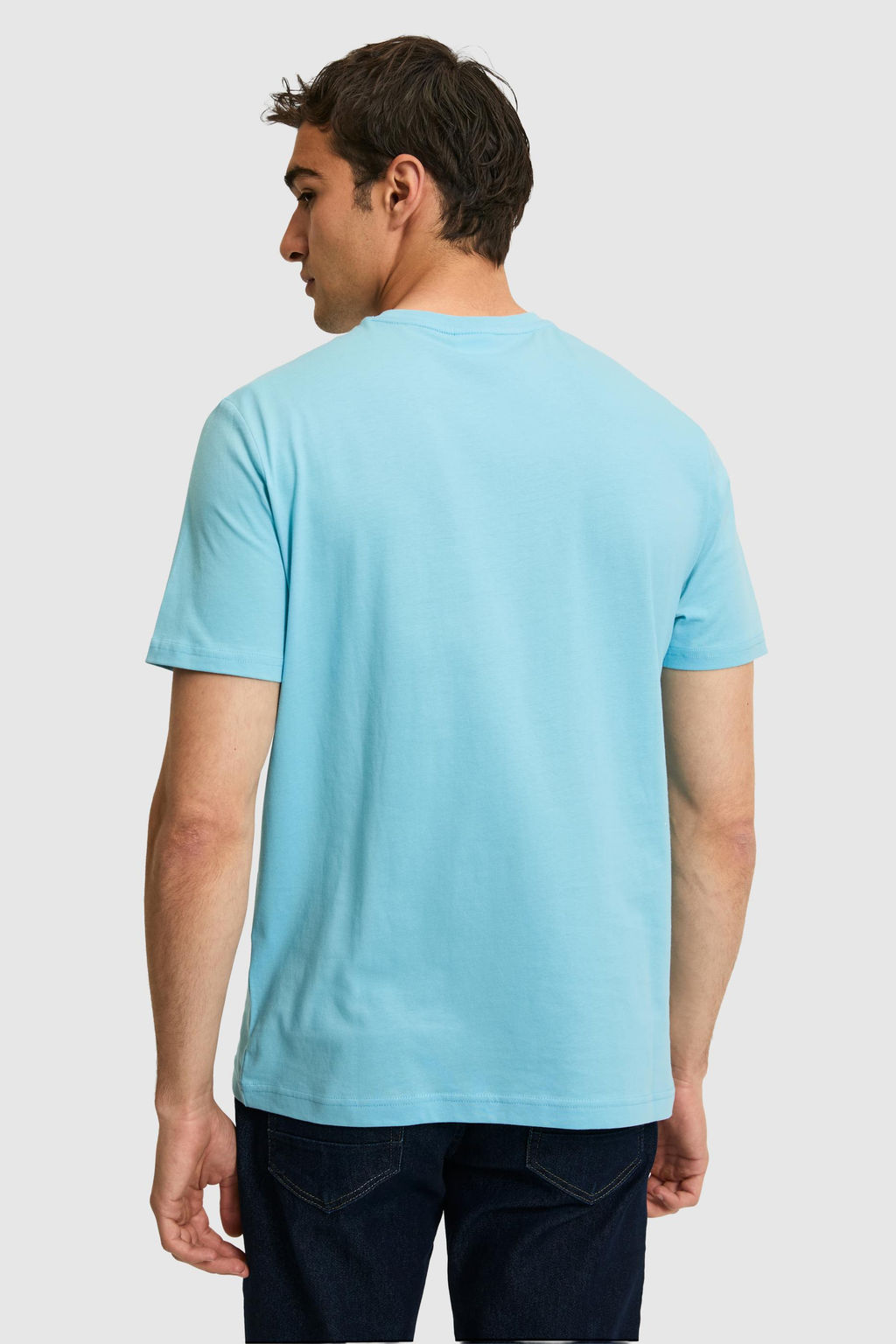 Erkek Regular Fit Bisiklet Yaka Aqua Basic Ti__rt