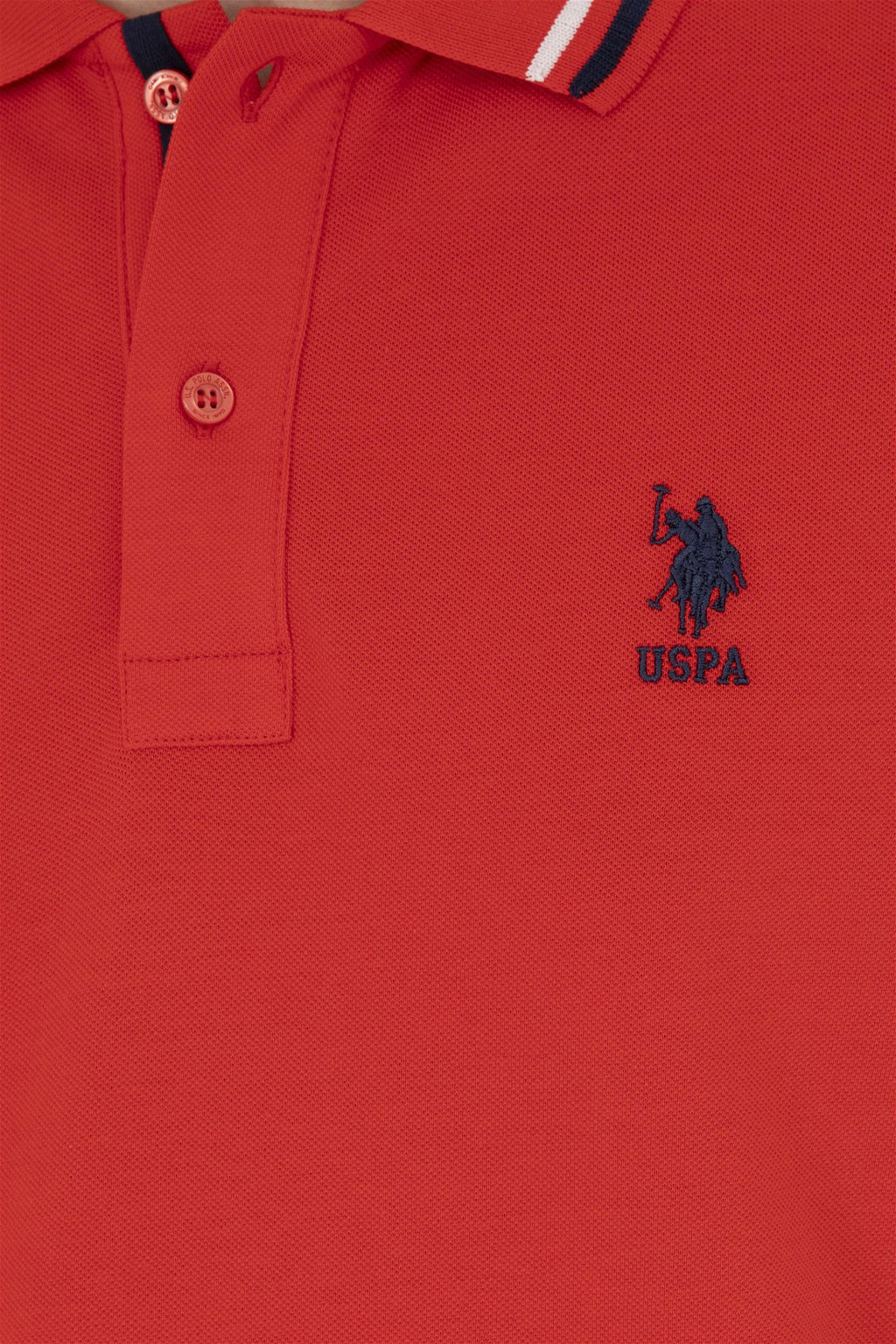 Футболка U.S. Polo Assn красная из хлопка  фото 7