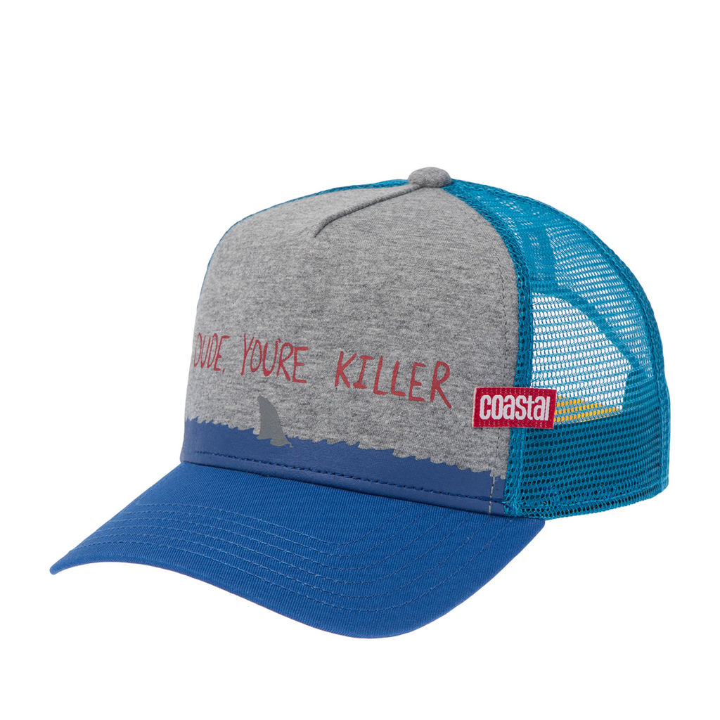 Бейсболка COASTAL арт. HFT KillerDude (светло-серый / синий)