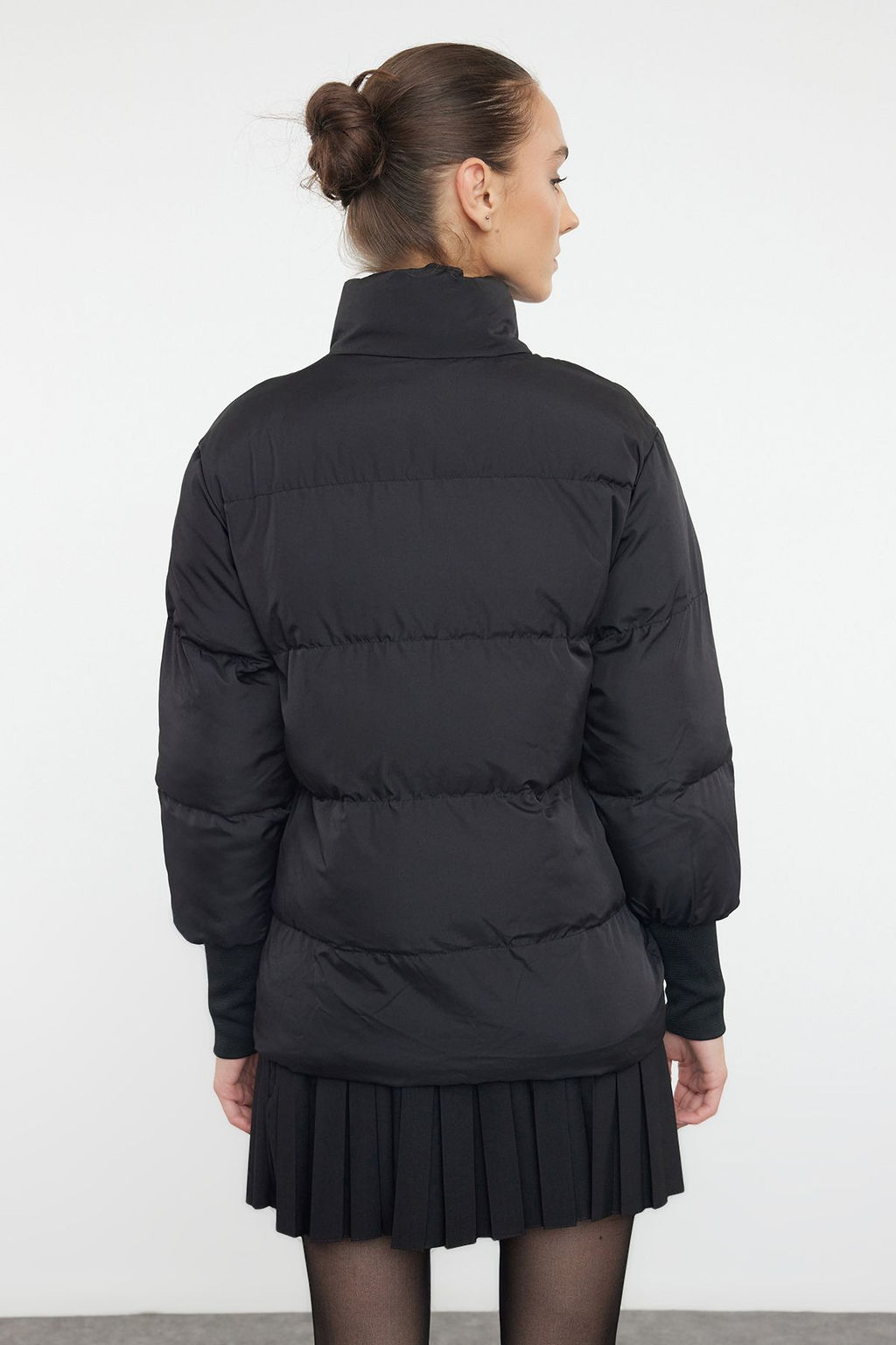 Siyah Ribana Kollu Su Itici Sisme Mont TWOAW22MO0002