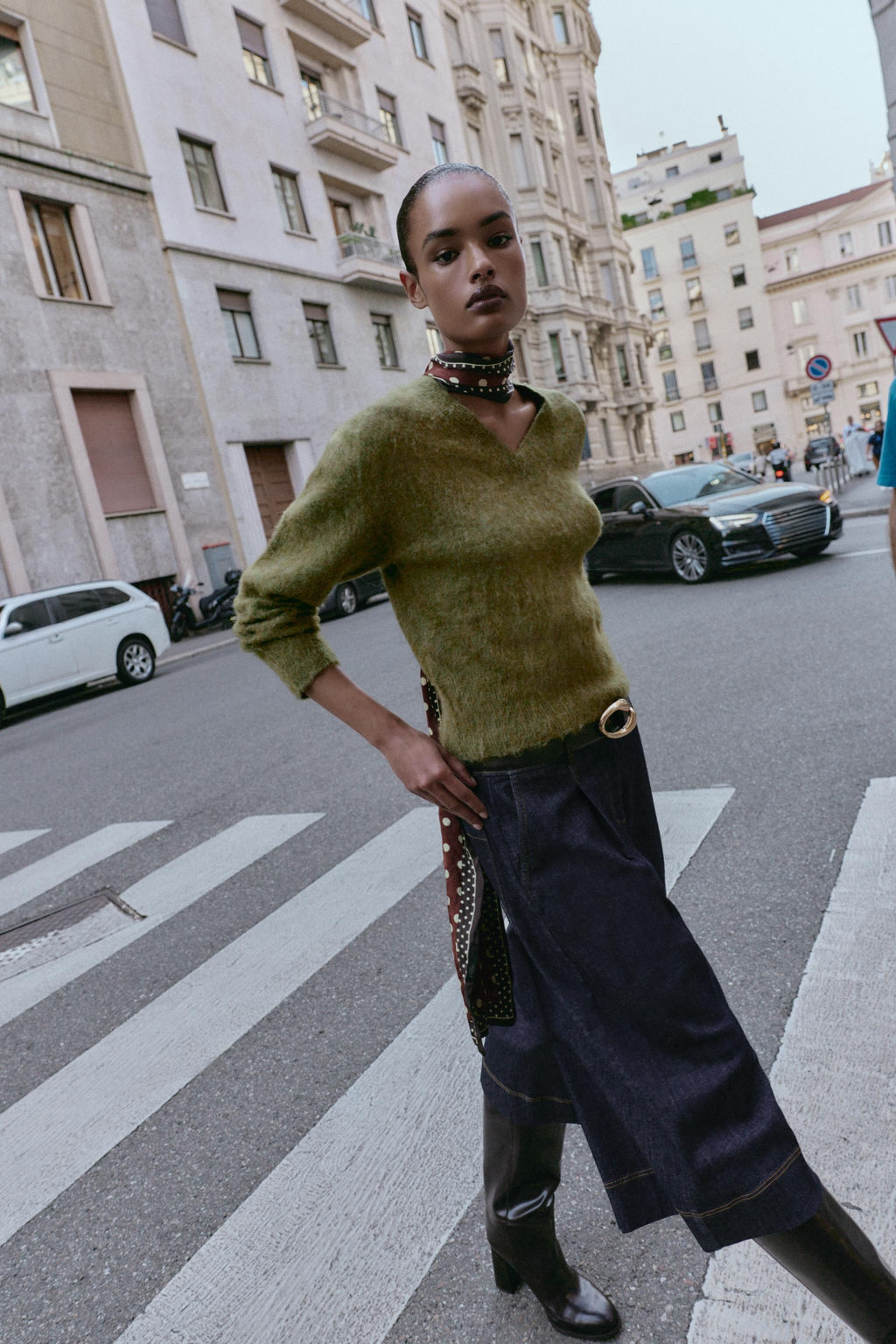 BRUSHED EFFECT KNIT SWEATER - Zara фото 5