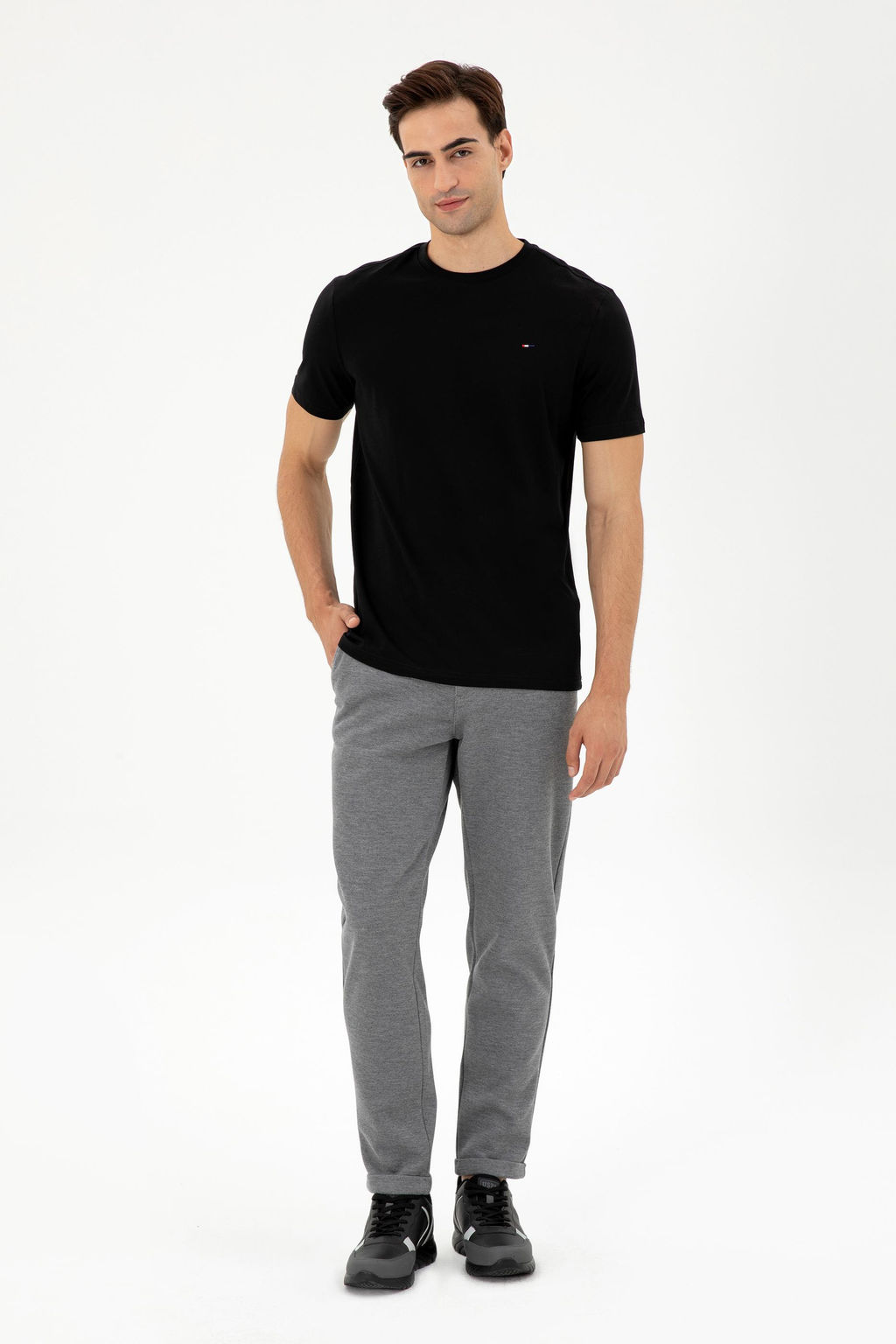 Мужская черная базовая футболка Неожиданная скидка в корзине - U.s. polo assn фото 4