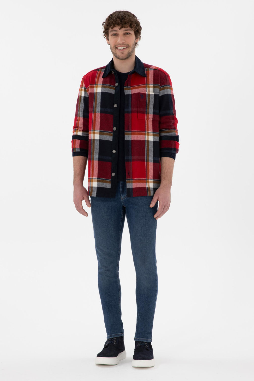 Мужская красная рубашка с длинным рукавом 1 бесплатно для 1 зоны в рубашках - U.s. polo assn фото 4