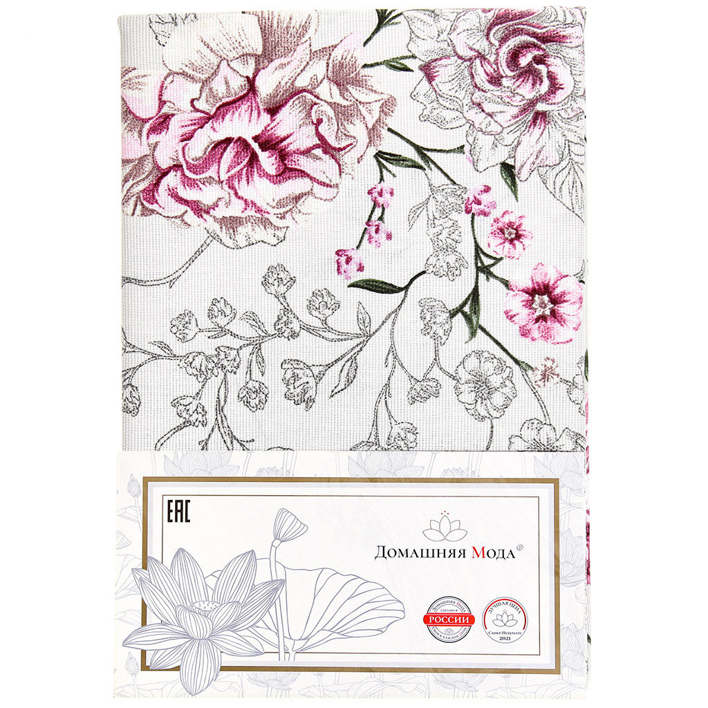 Вивьен Скатерть 180х145см, длина стола до 140см, на 6 персон, хлопок Комфорт 171г/м2, Домашняя мода (Россия)  фото 5