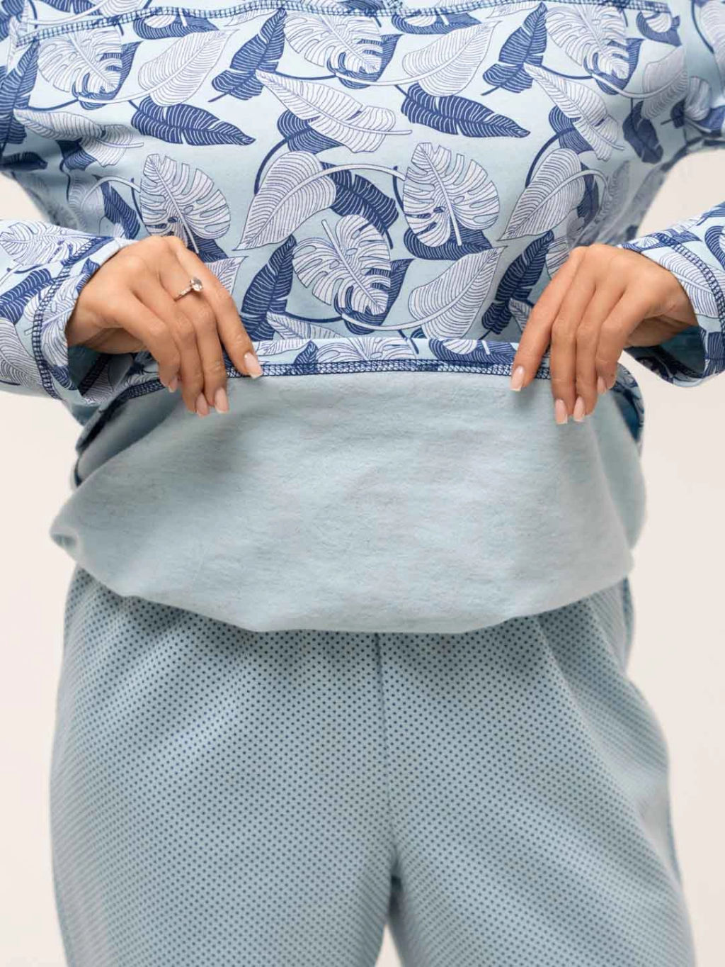 Пижама женская, цвет голубой