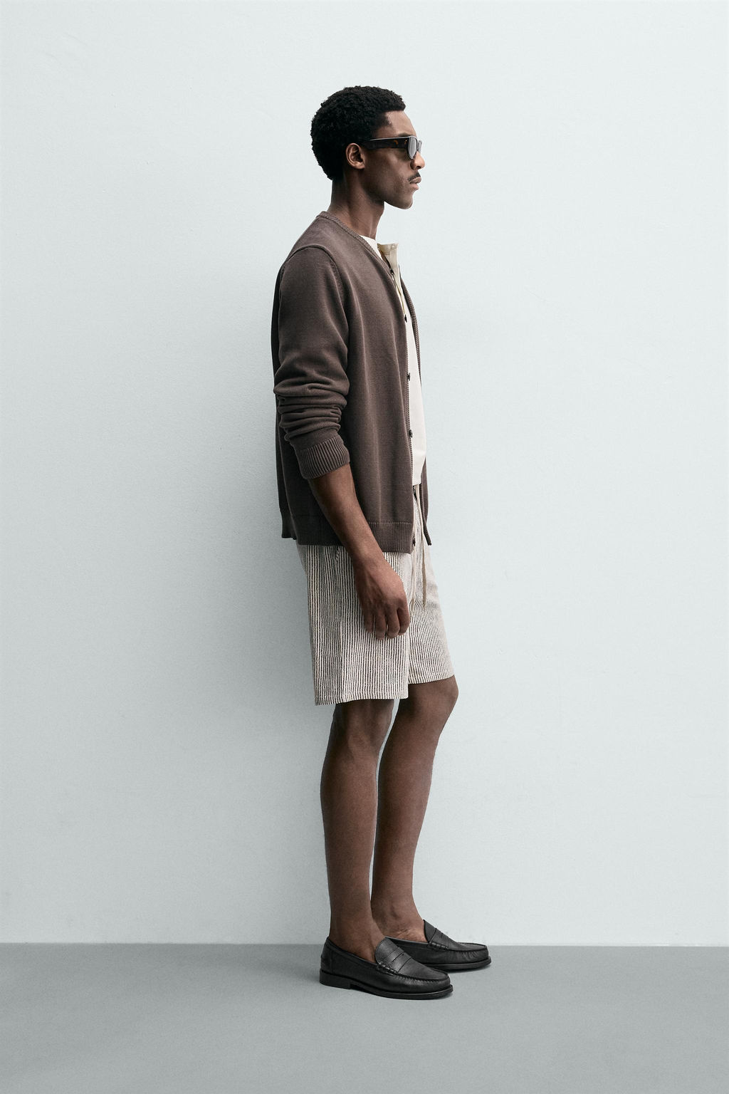 BERMUDA RELAXED FIT VISCOSA - LINO / rayas - Zara фото 4