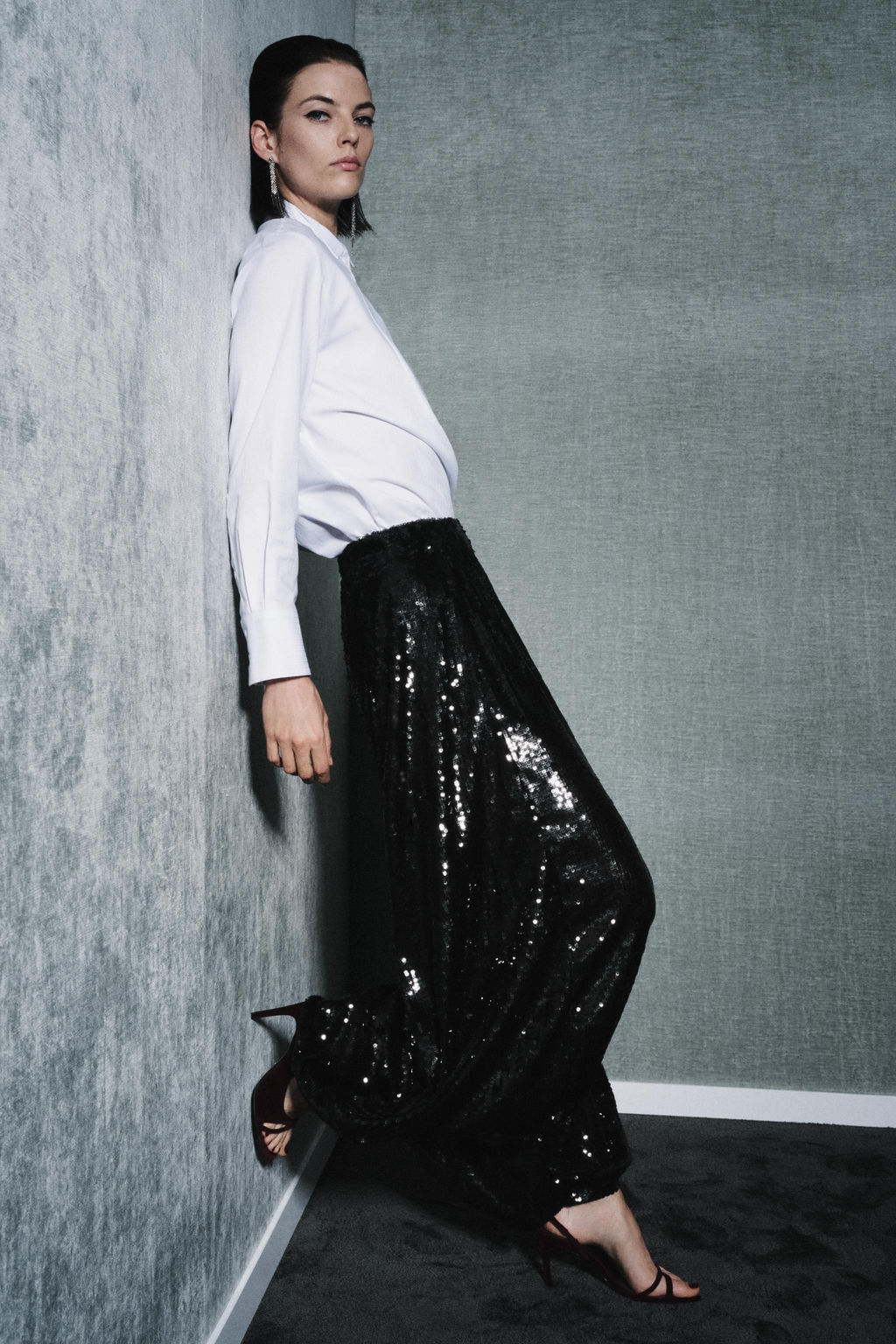 ZW COLLECTION LIMITED EDITION SEQUIN TROUSERS - Zara фото 8