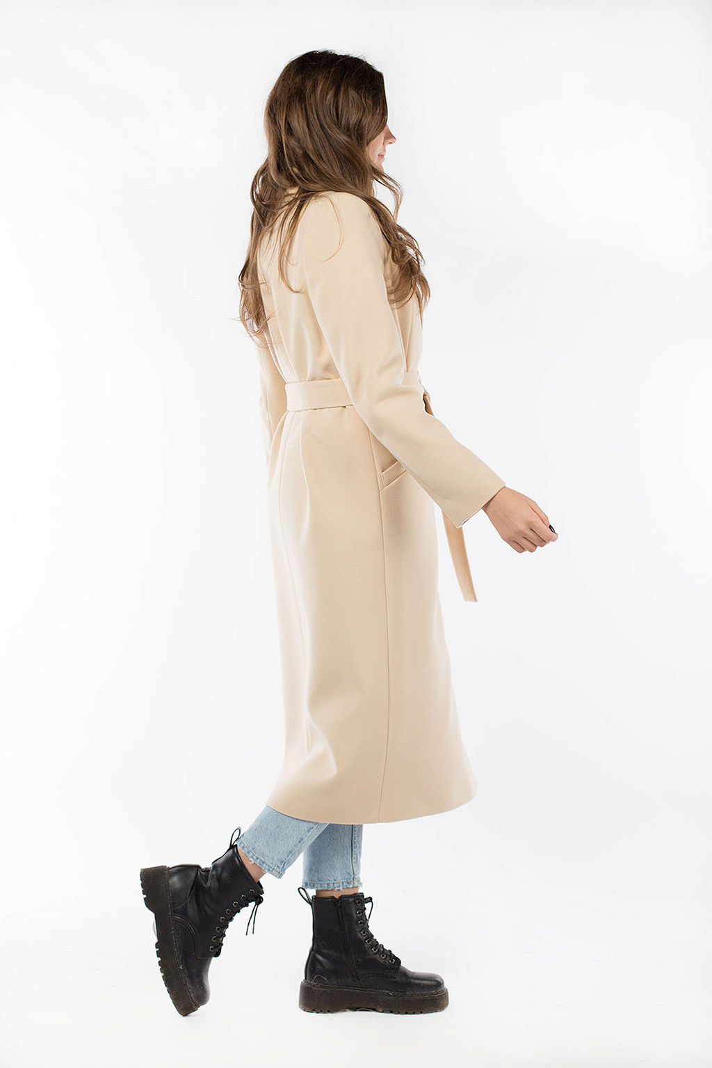 01-09337 Пальто женское демисезонное (пояс) - El podio фото 2