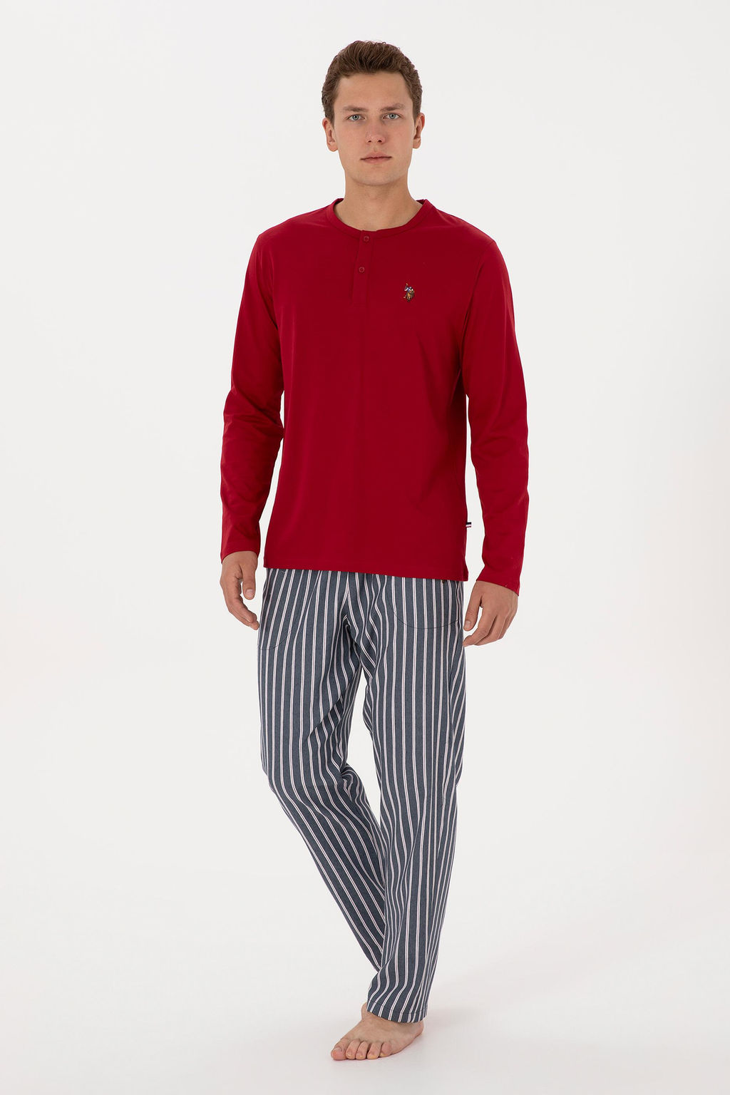 Erkek Bordo Pijama Tak_m_ - U.s. polo assn фото 4