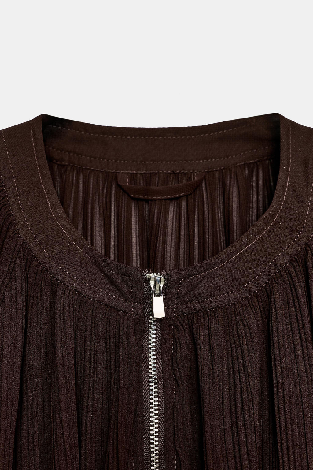 CHAQUETA ORGANZA PLISADA / Marr?n - Zara фото 7