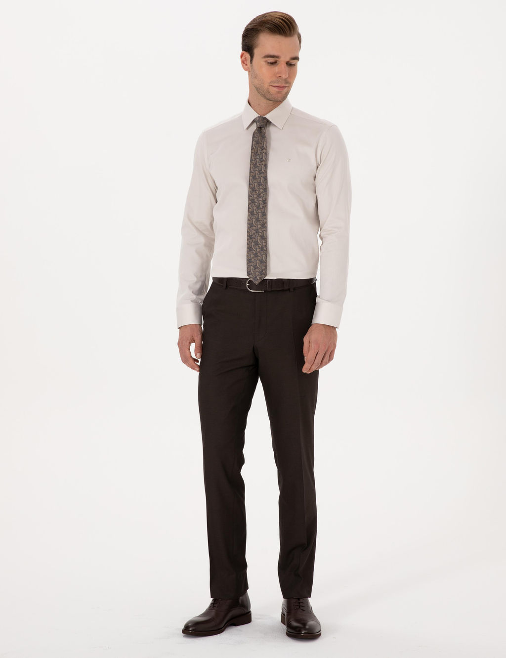 Kahverengi Slim Fit Kuma_ Pantolon