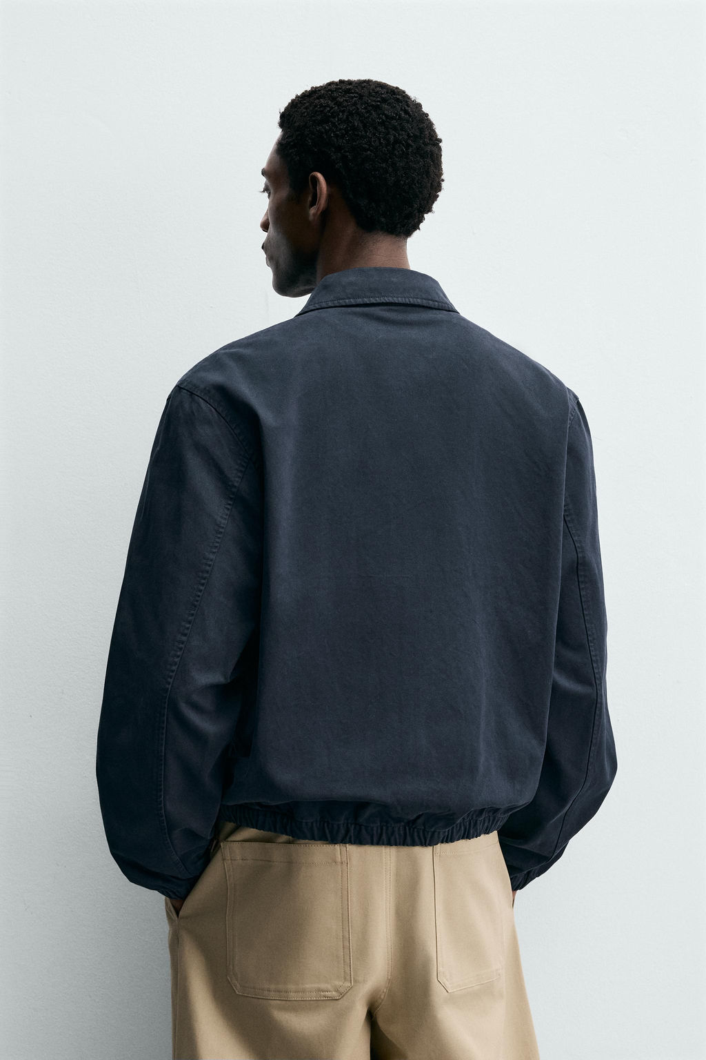 CAZADORA REGULAR FIT ALGOD?N LAVADO / Marino - Zara фото 3