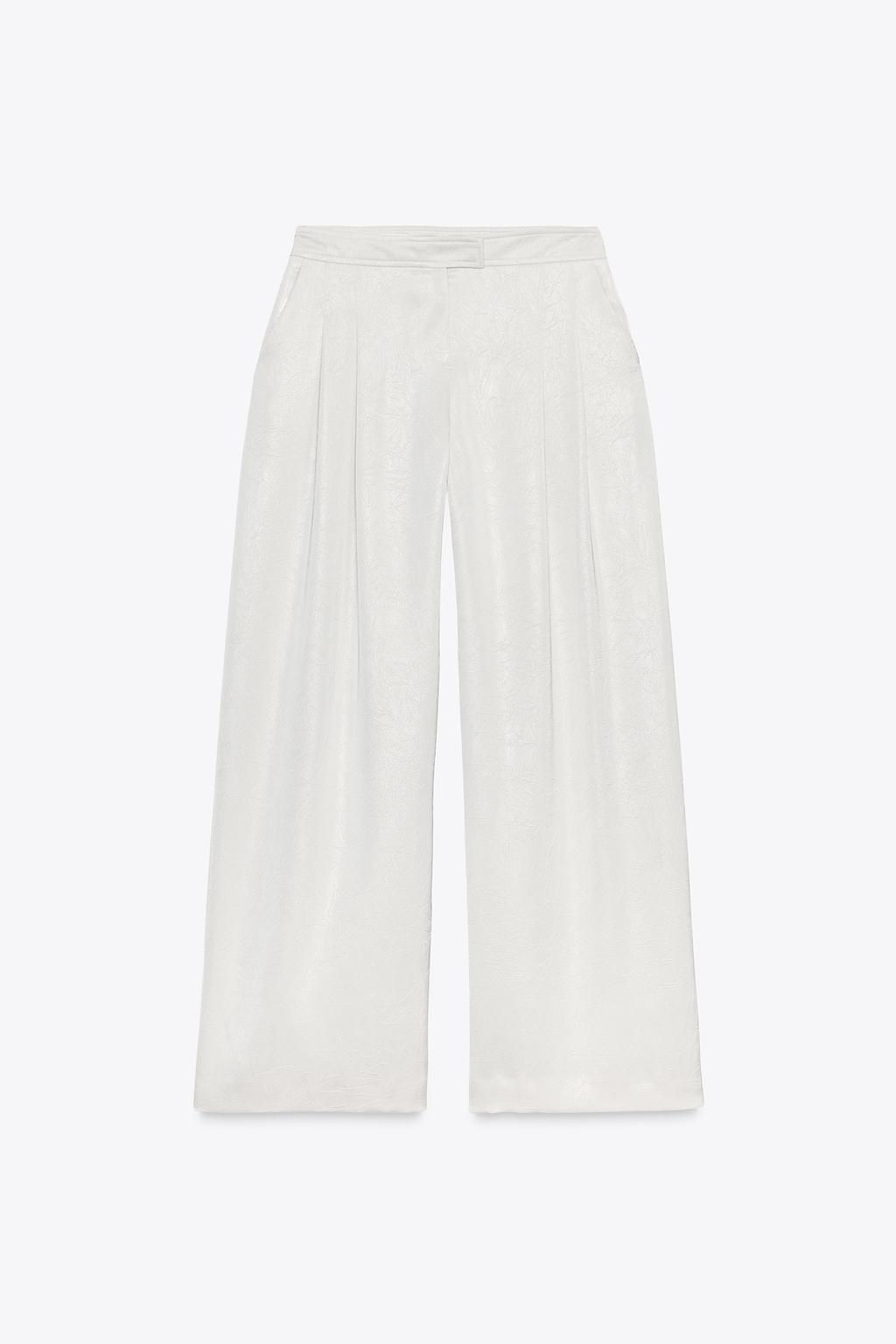 SATIN WIDE-LEG TROUSERS - Zara фото 3