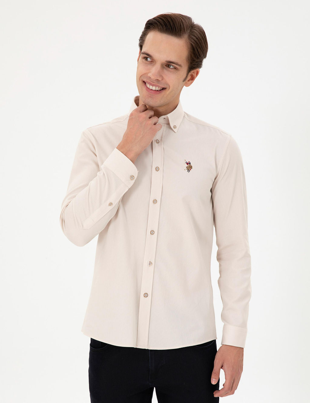 Мужская рубашка с длинным рукавом Stone - U.s. polo assn фото 3