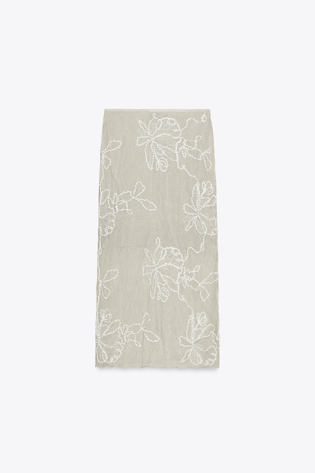 SEMI-SHEER STRUCTURED KNIT SKIRT - Zara фото 8