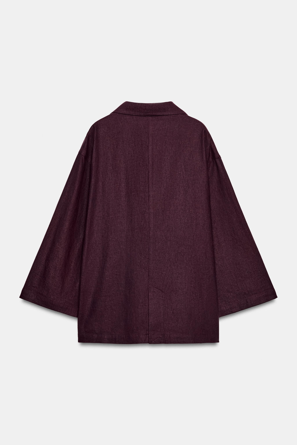 BLAZER CRUZADA CON LINO / Berenjena - Zara фото 10