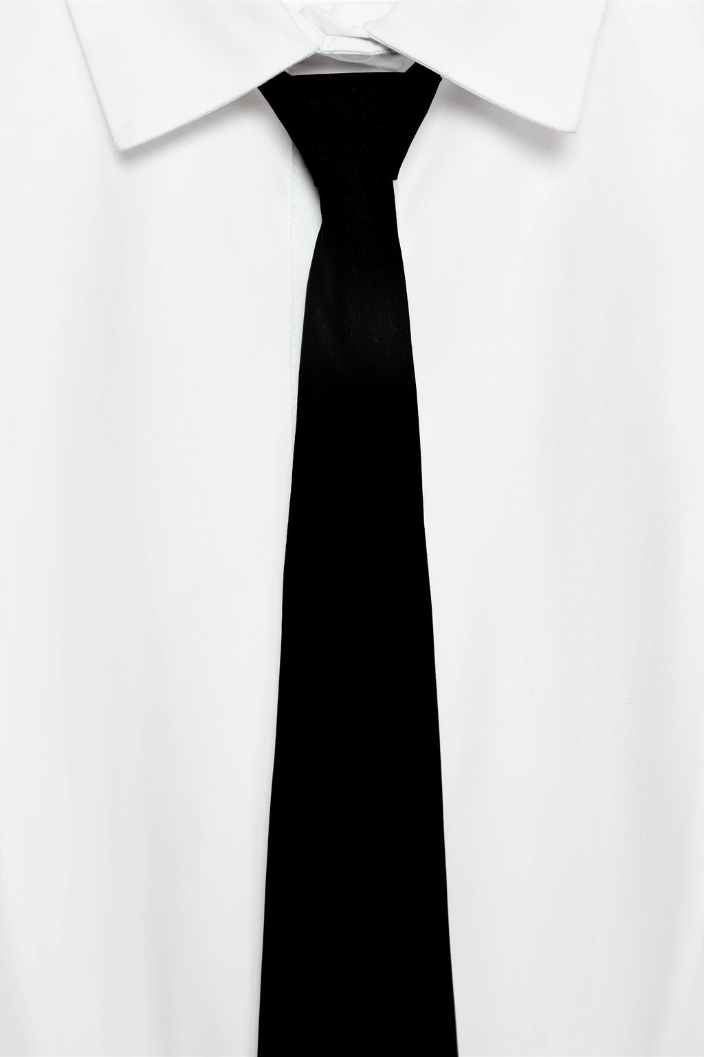 CAMISA PECHERA CORBATA ZW COLLECTION / Blanco - Zara фото 6