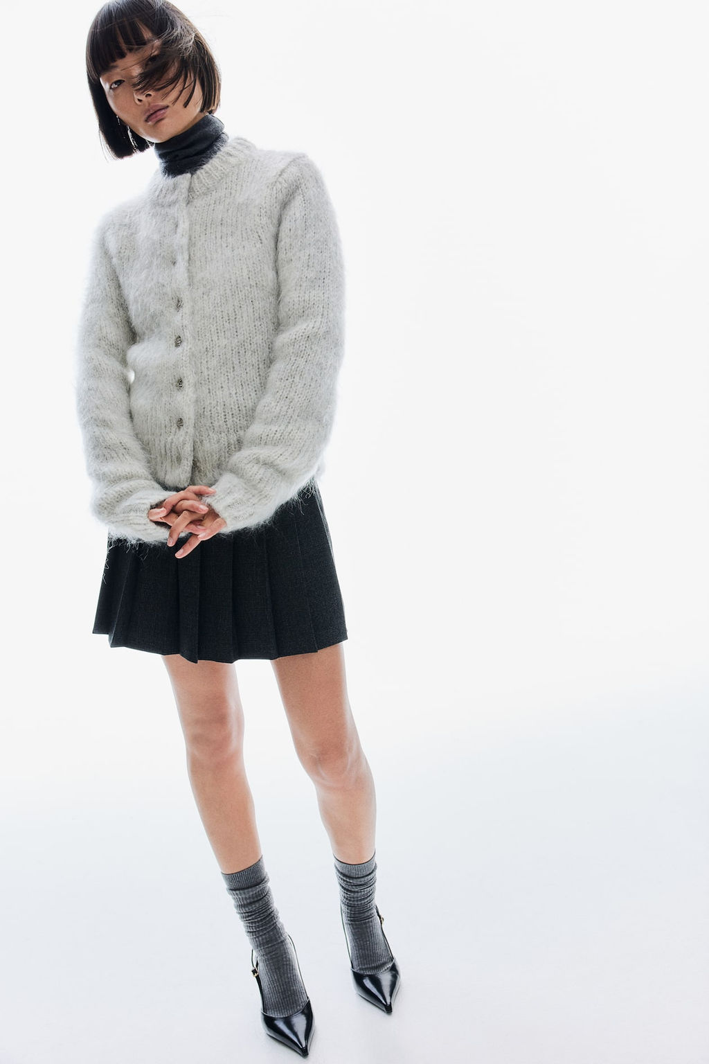 Mohair-blend cardigan - H&m фото 2