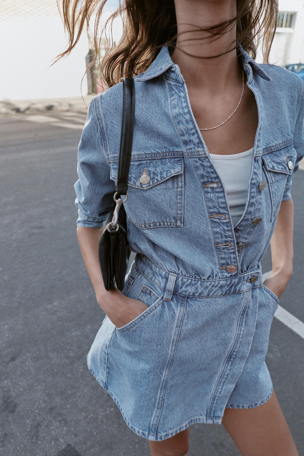 Z1975 SHORT DENIM DRESS - Zara фото 3