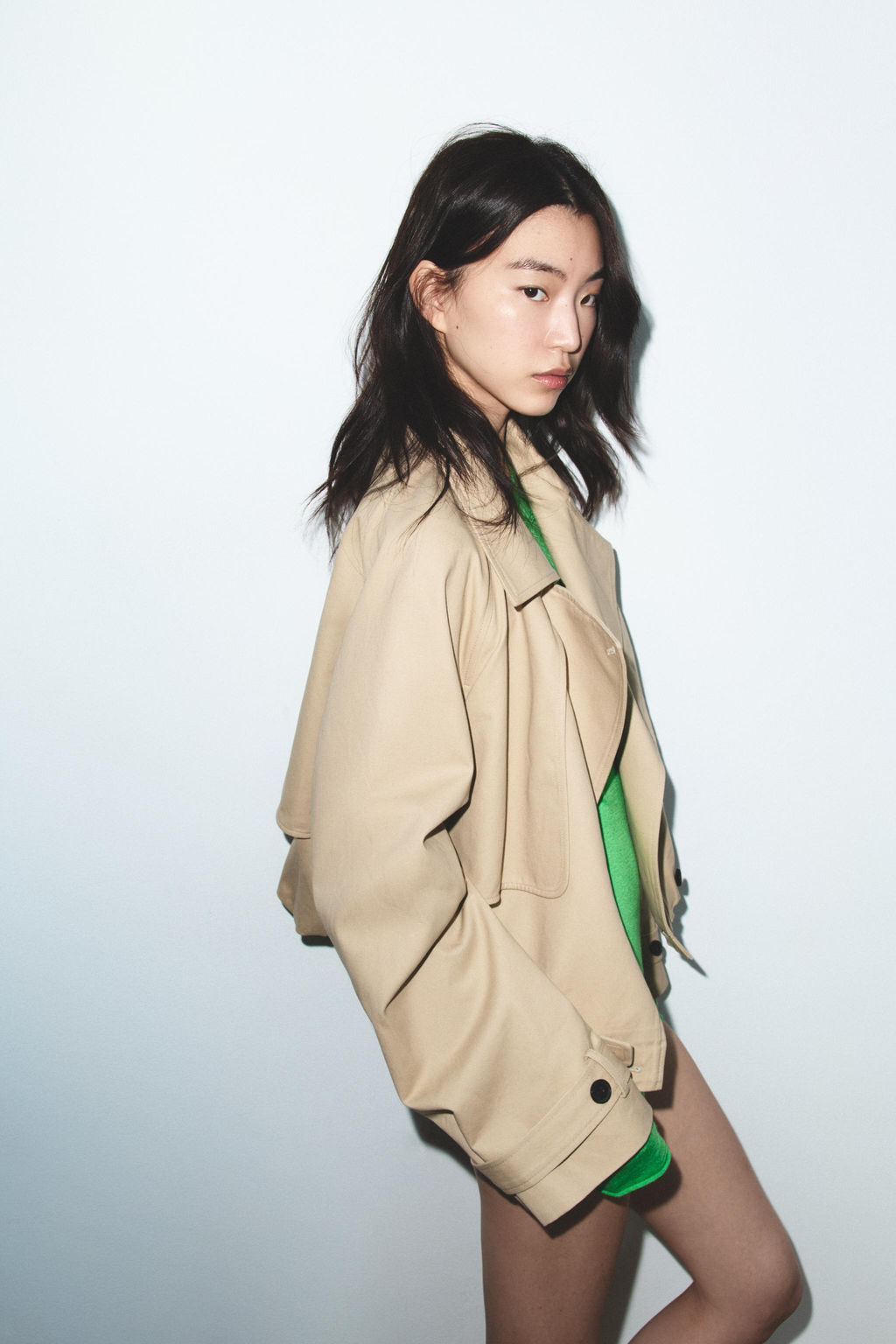 SHORT TRENCH COAT WITH BALLOON EFFECT - Zara фото 3
